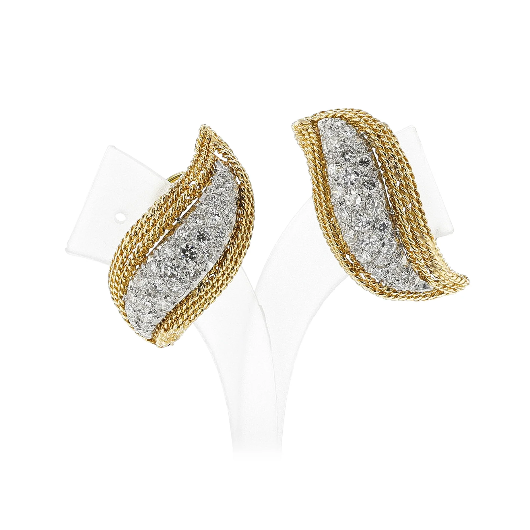 Diamond and Gold Earrings, 18k