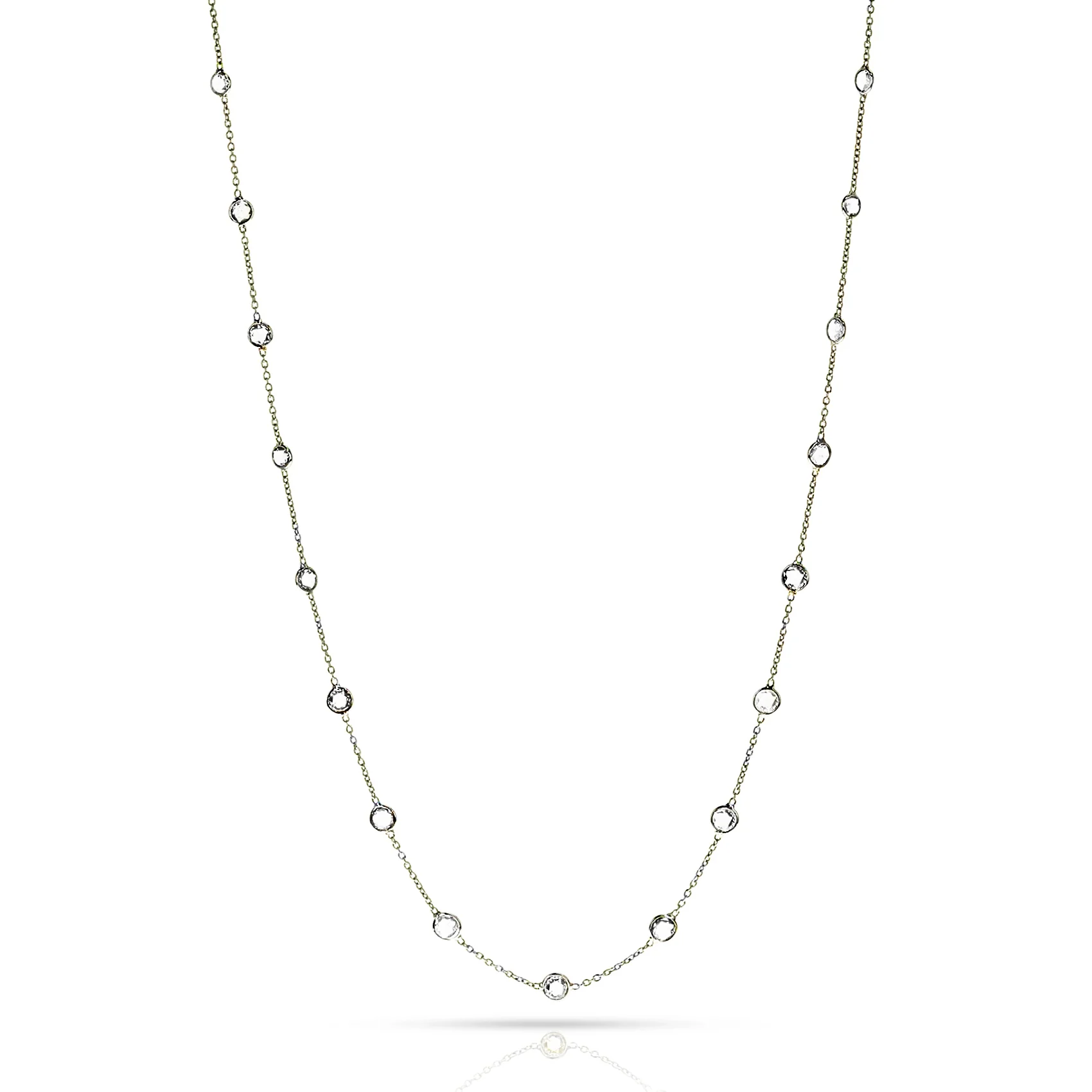 Round Diamond Rose-Cut Necklace, 18k