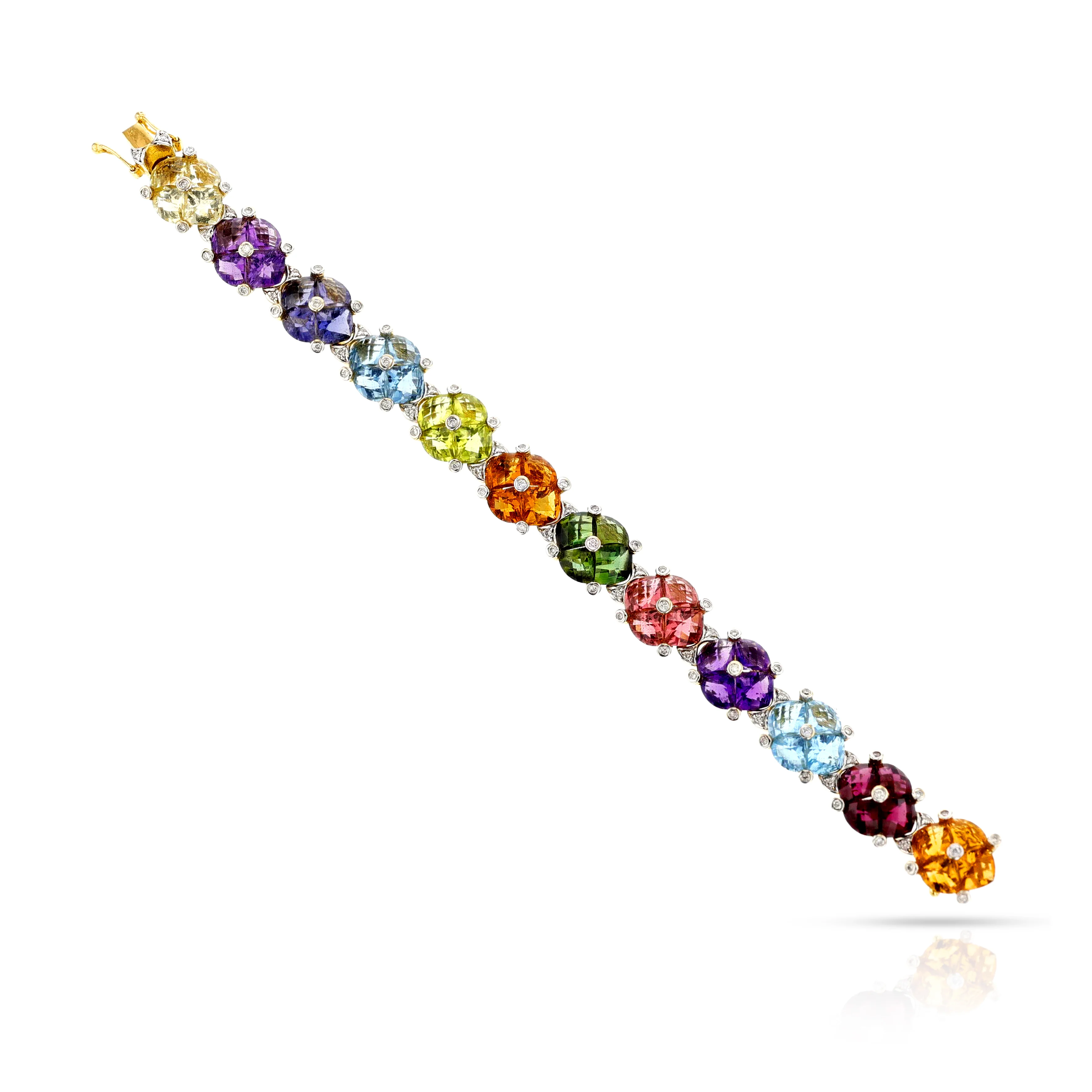 Mixed Semi-Precious and Diamond Bracelet, 18k