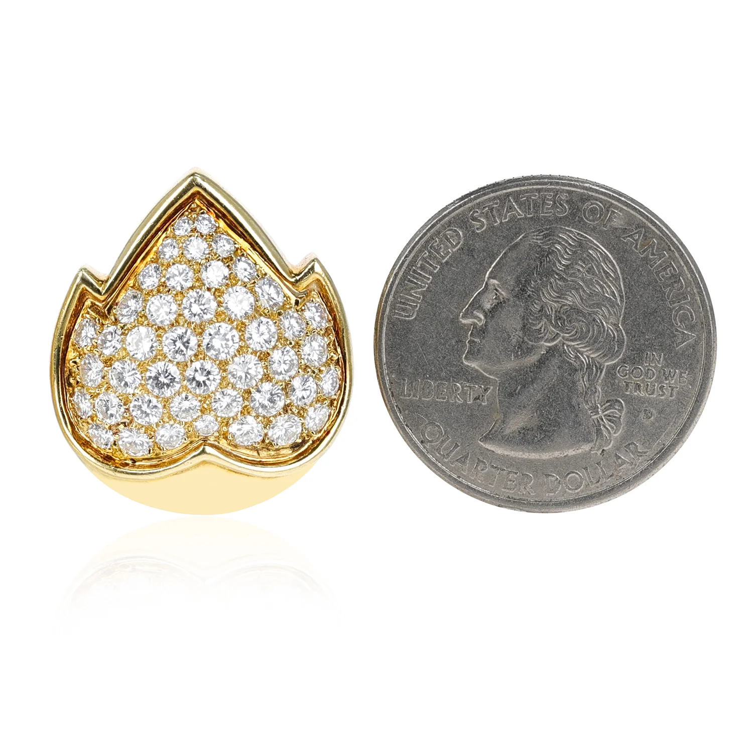 Van Cleef & Arpels Leaf Earrings with 5 cts. Diamonds, 18K