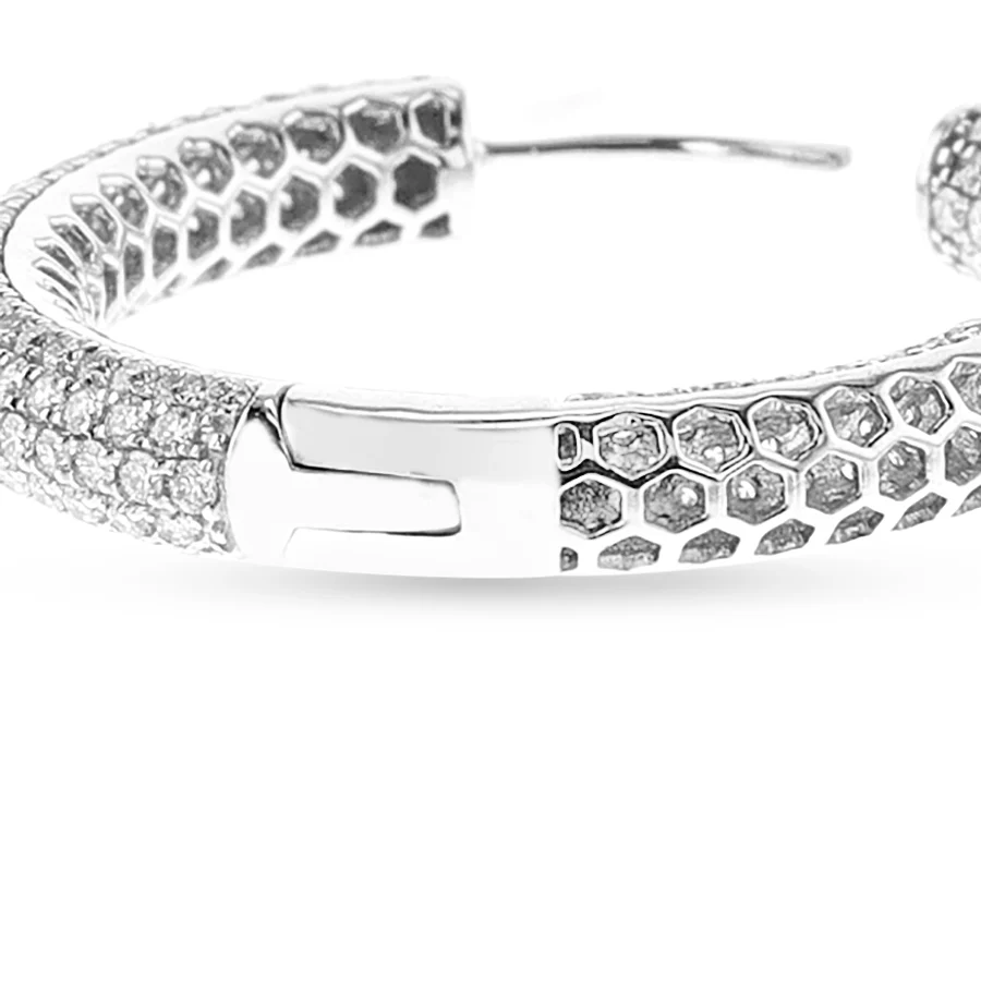 5.7 ct. Diamond Hoop Earrings, 18K