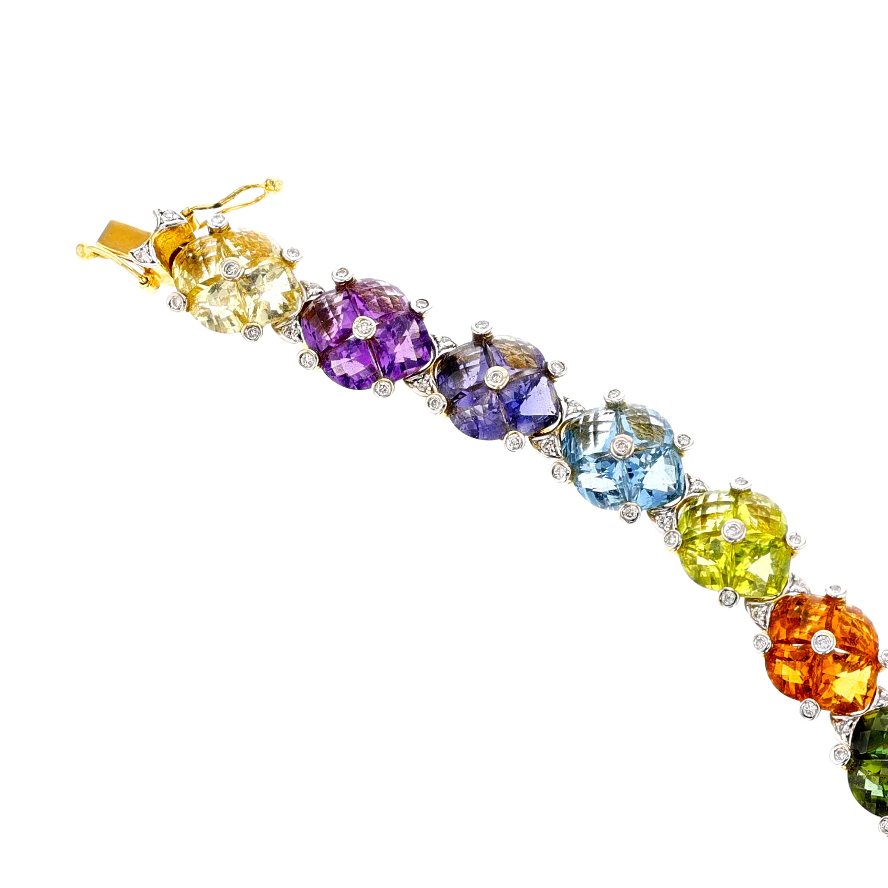 Mixed Semi-Precious and Diamond Bracelet, 18k