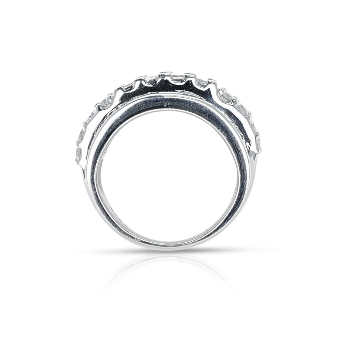 Mixed Cut Diamond Bridal Ring, Platinum