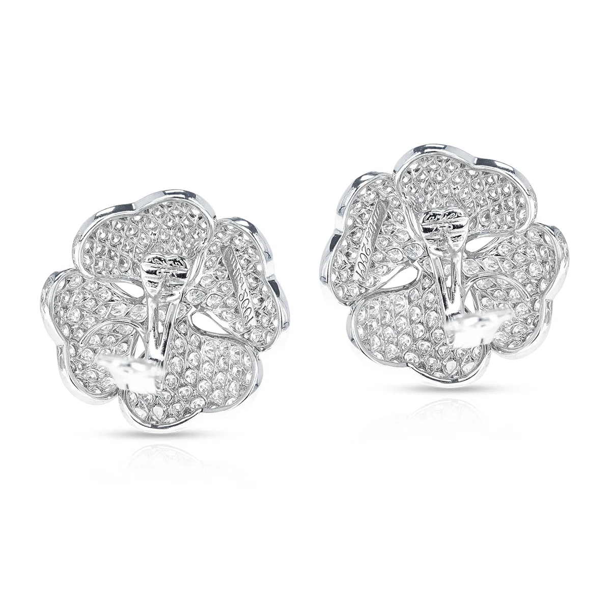 Cartier Anniversary Edition Clover Diamond Earrings, Part of Set