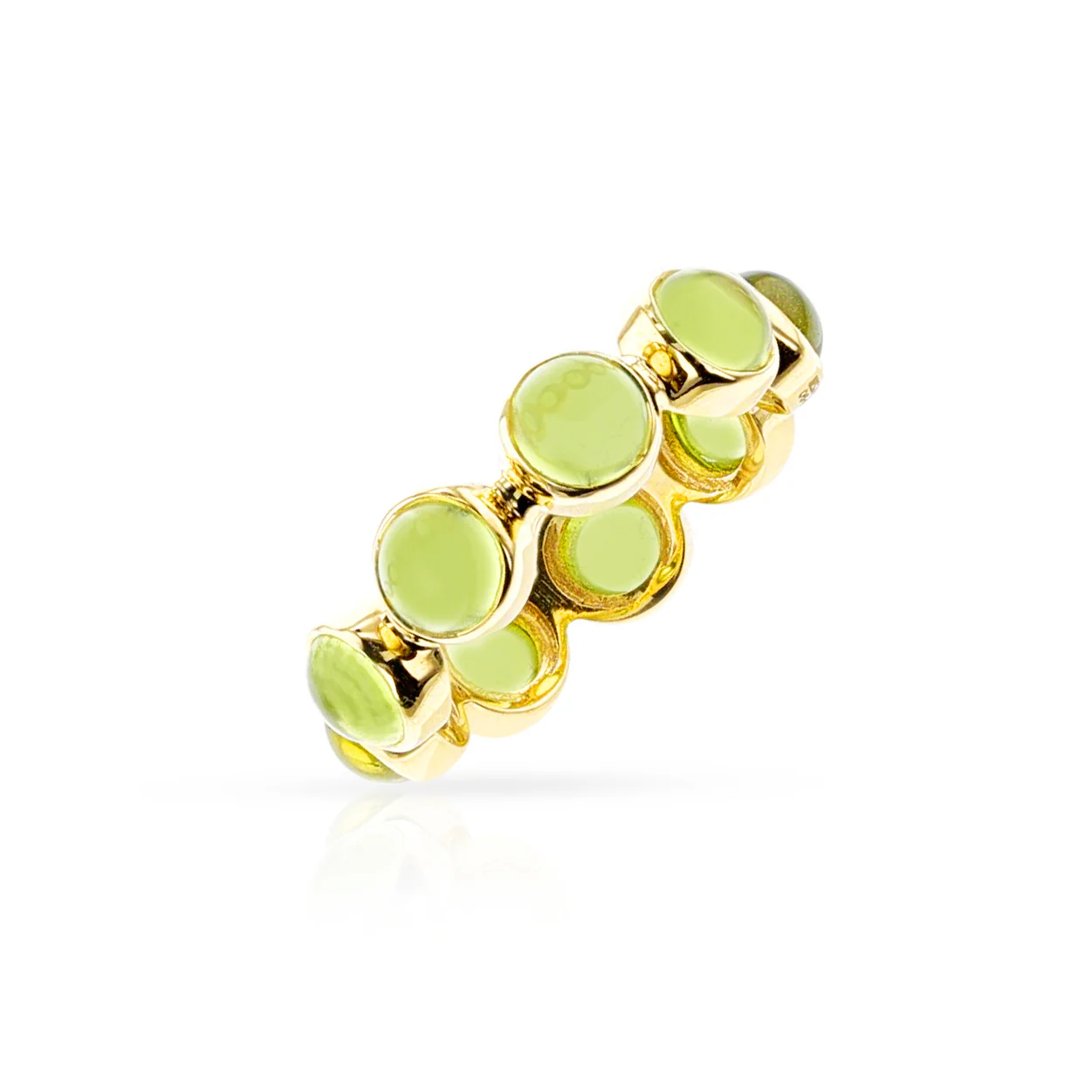 Peridot Gold Band, 18K
