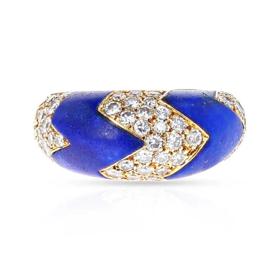 Van Cleef & Arpels Lapis and Diamond Ring, 18k