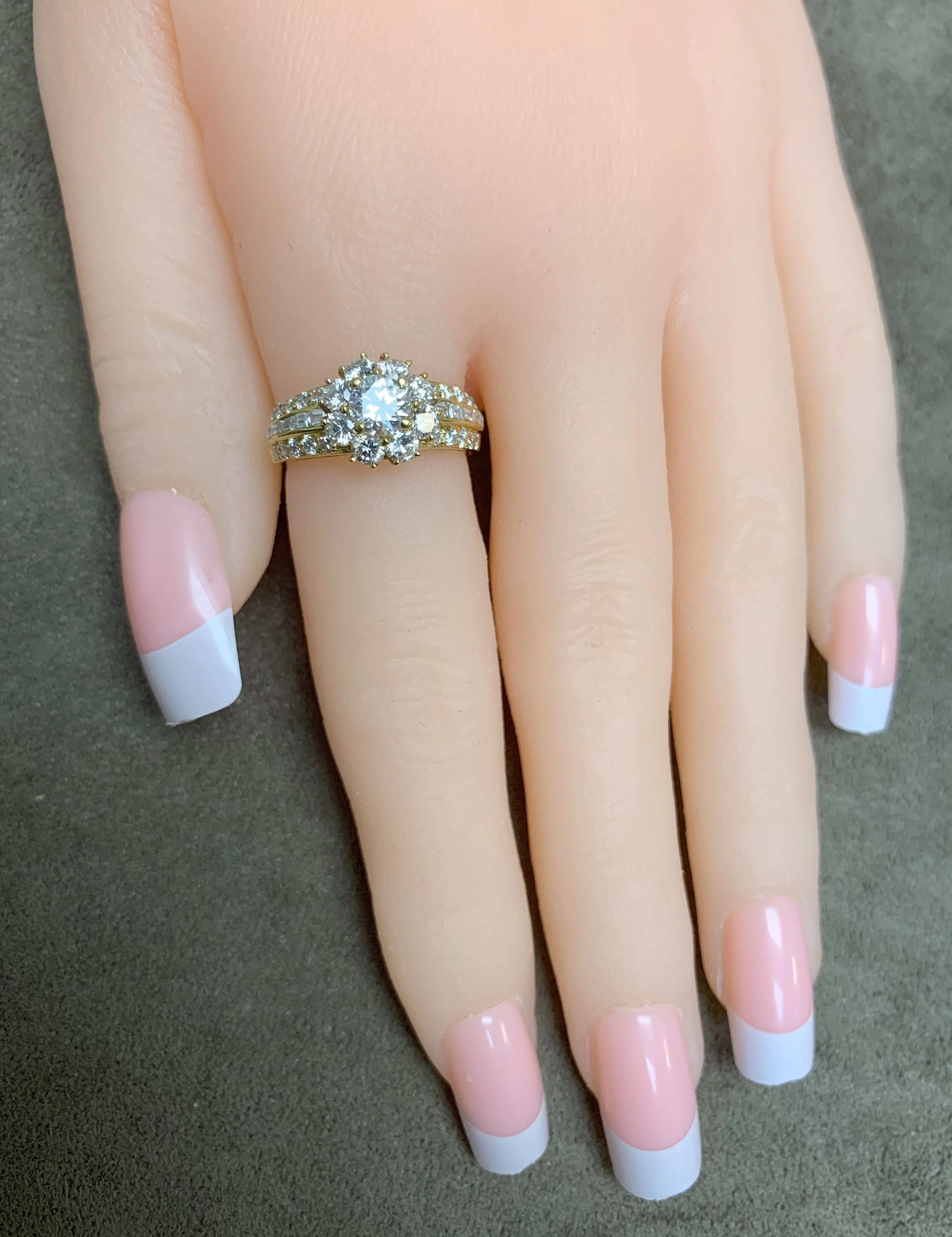 Van Cleef & Arpels 0.50 ct. Center Diamond with 2 cts. Diamonds Floral Ring