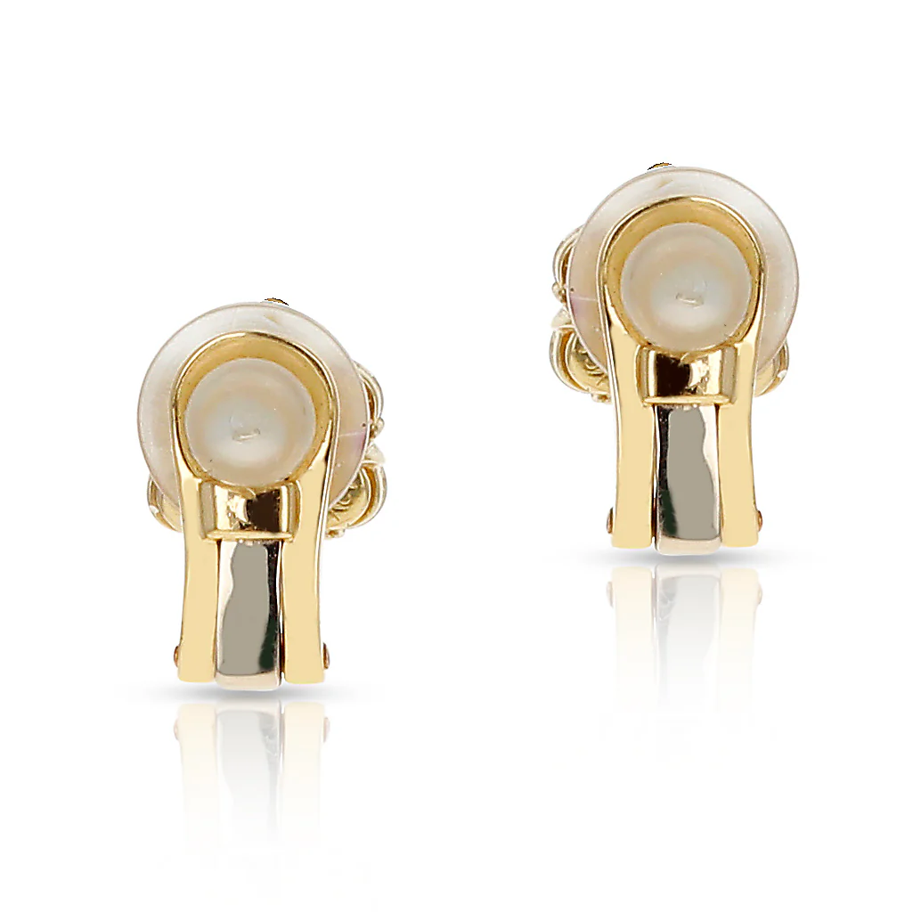 Van Cleef & Arpels 1.50 carats Round Diamond Fleurette Earrings, 18K Yellow Gold