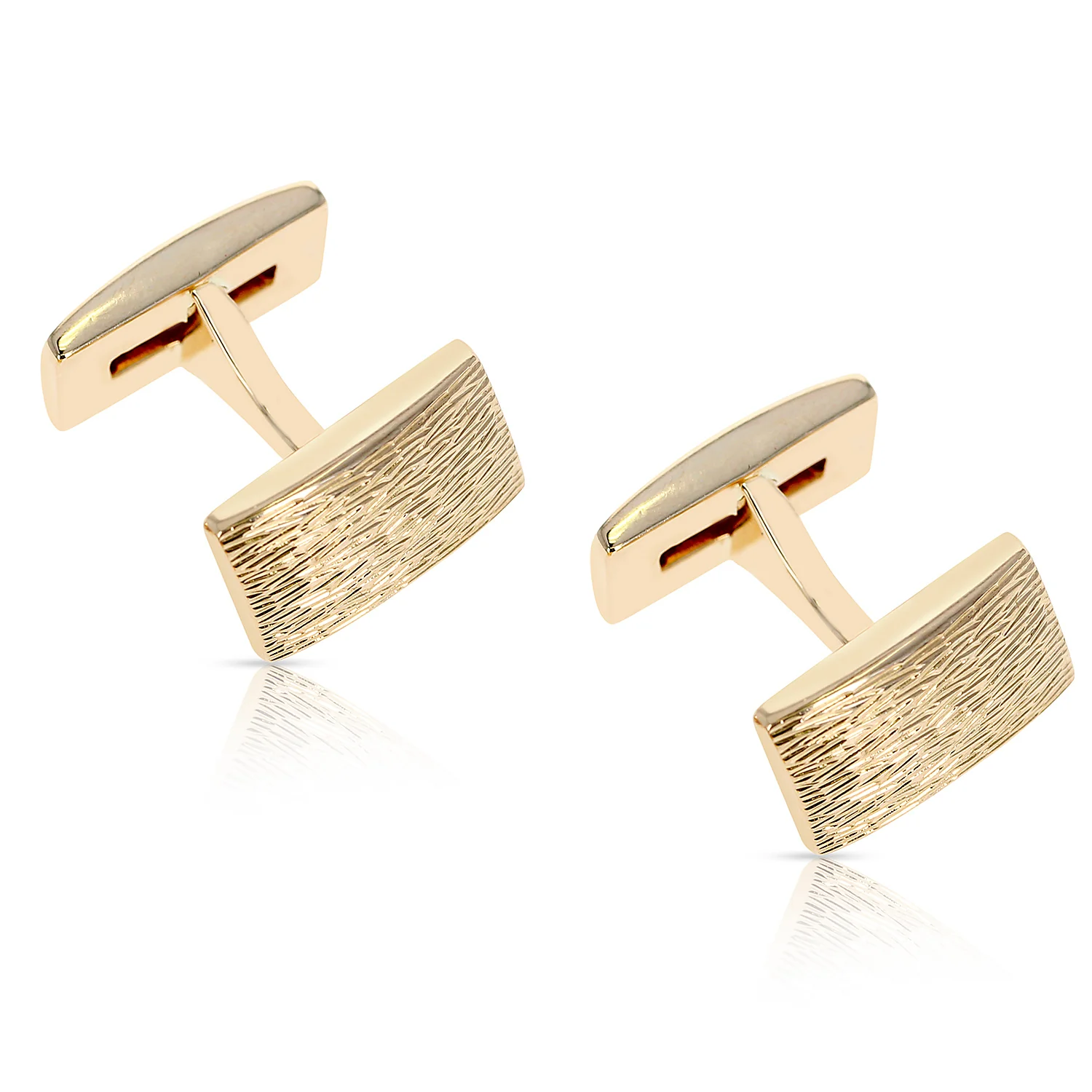 Tiffany & Co. Ruby Cufflinks, 14K Yellow Gold