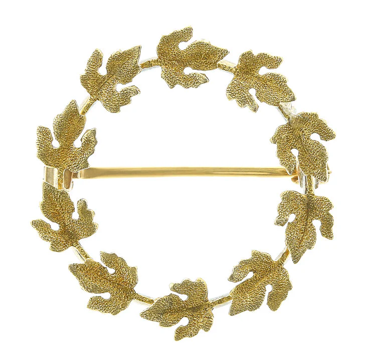 Yellow Gold Leaf Pin