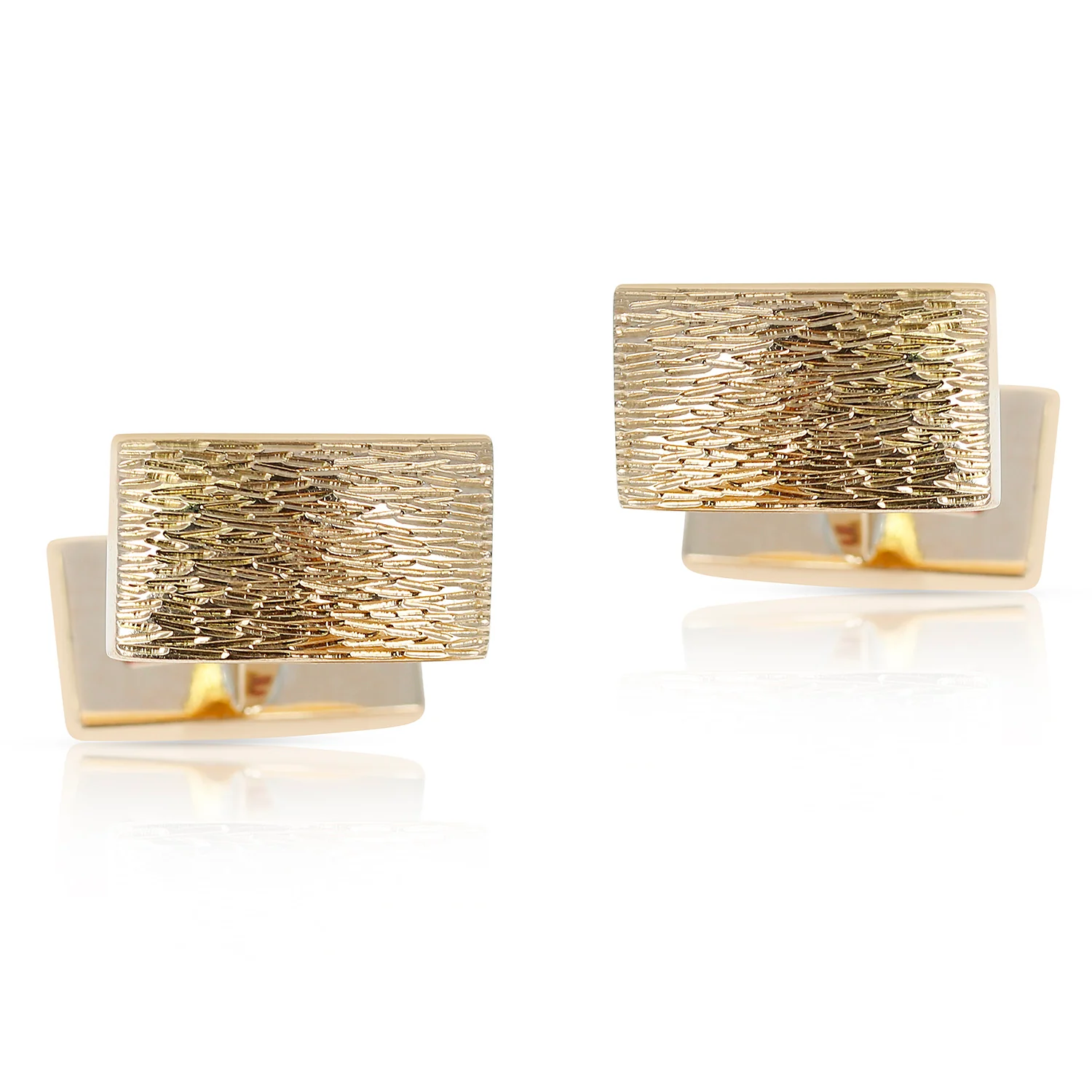 Tiffany & Co. Ruby Cufflinks, 14K Yellow Gold