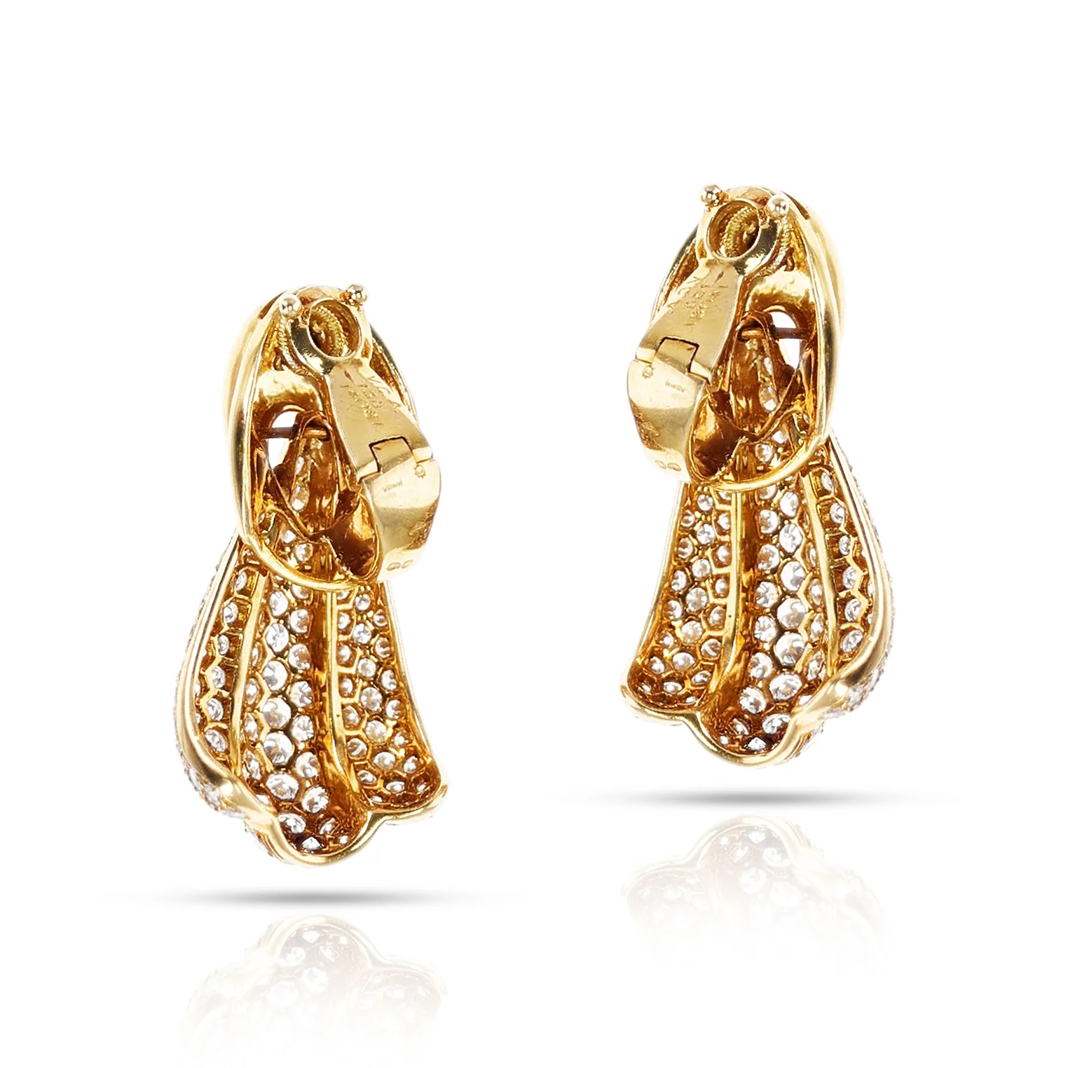 Van Cleef & Arpels Large Cocktail Diamond Earrings