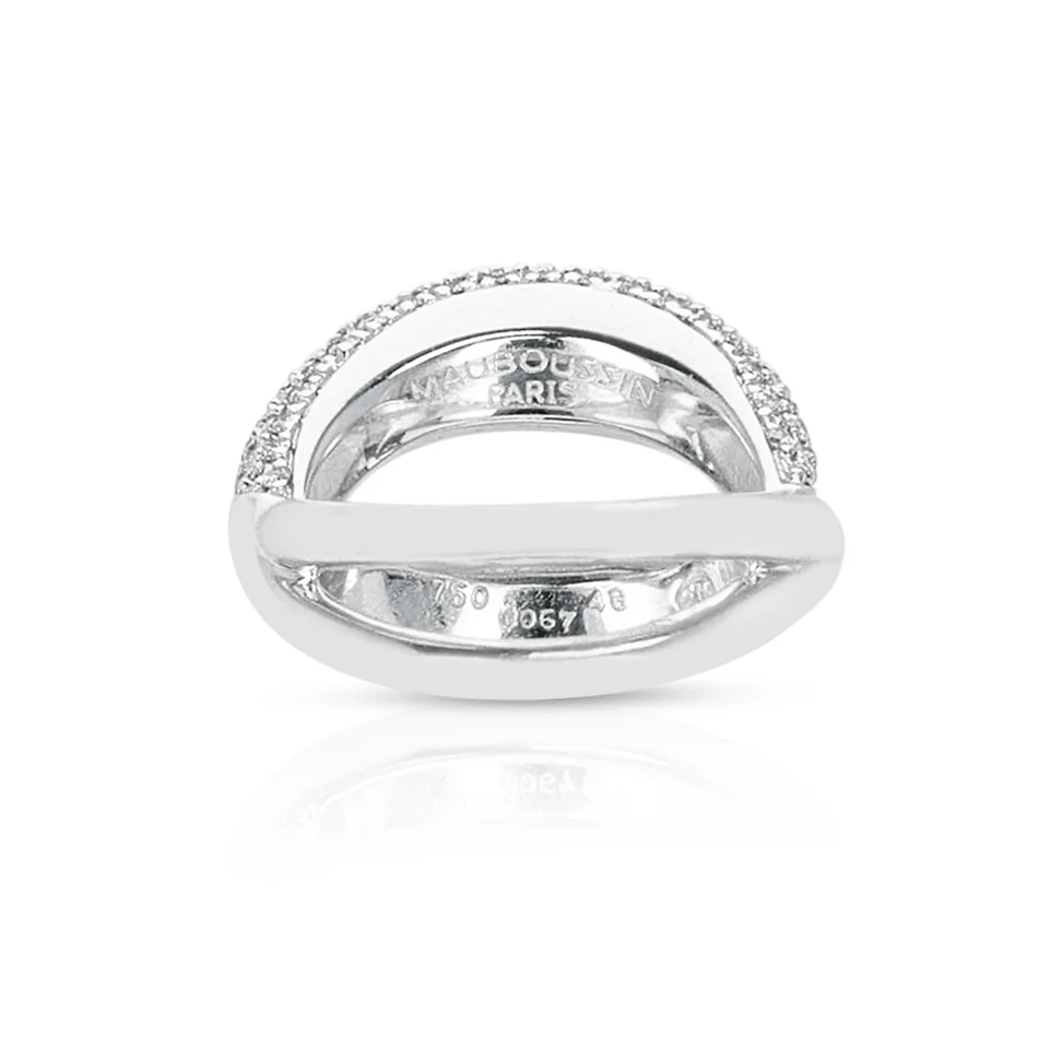 Crossover Mauboussin Diamond Ring, 18K White