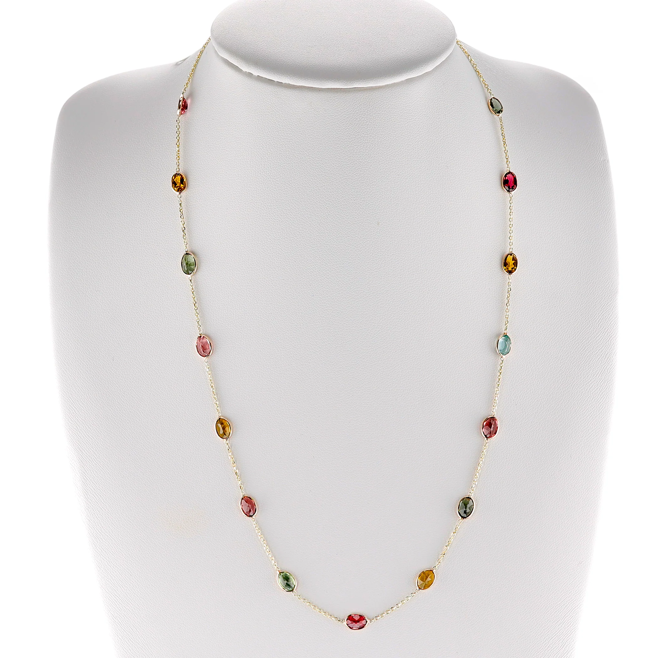 Multi-Tourmaline Necklace, 18k