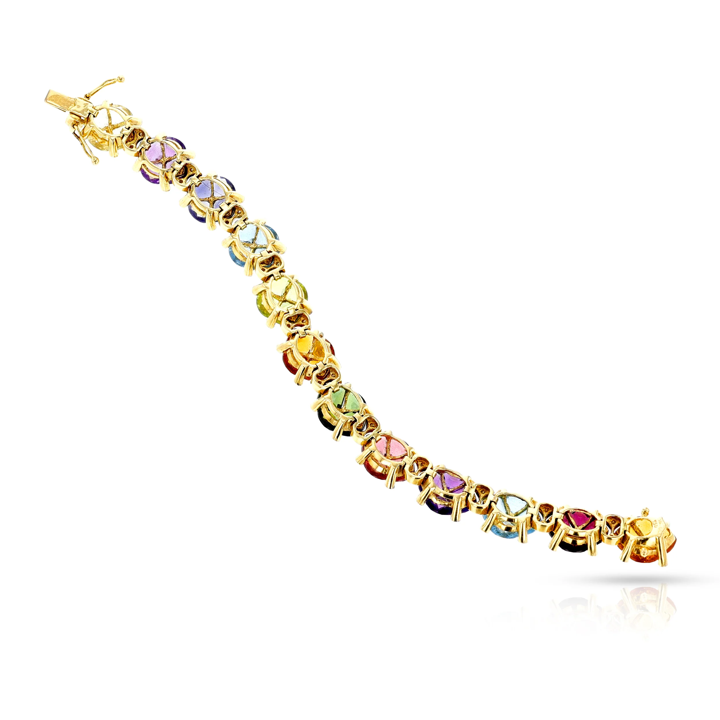 Mixed Semi-Precious and Diamond Bracelet, 18k
