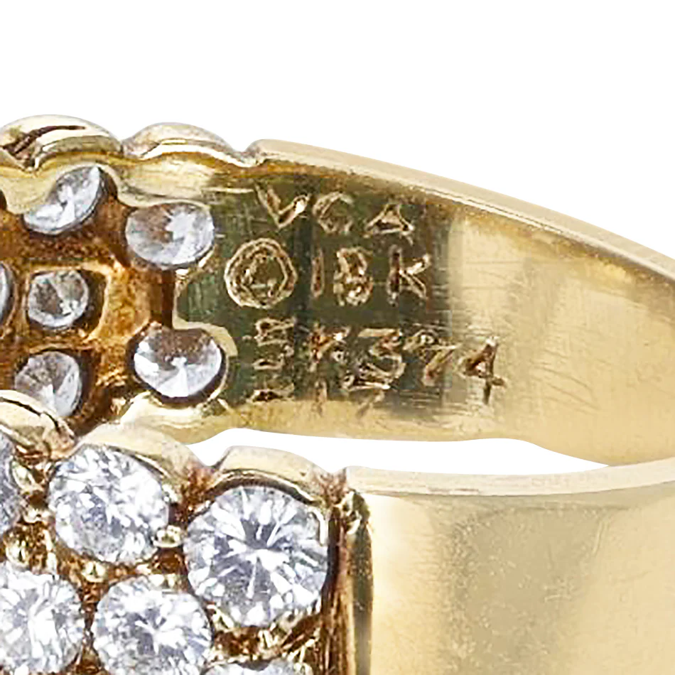 Van Cleef & Arpels Three Marquise with Round Diamonds Engagement Ring, 18K White