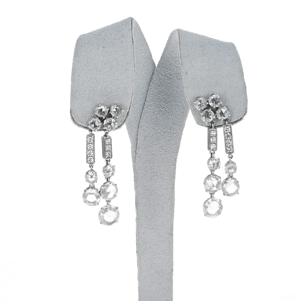 BVLGARI Diamond Rose Cut Dangling Earrings, 18k