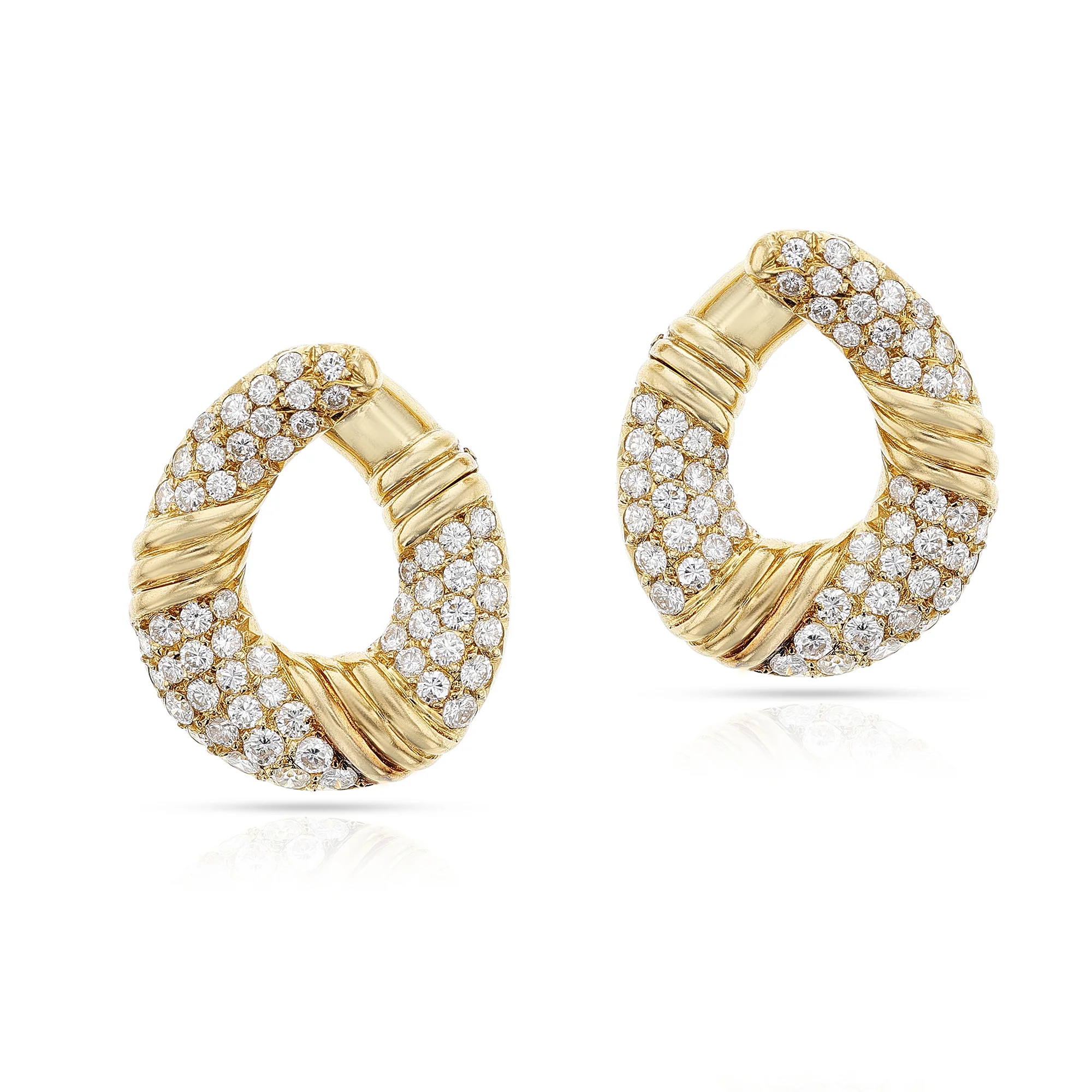 Van Cleef & Arpels Gold and Diamond Earrings, 18k