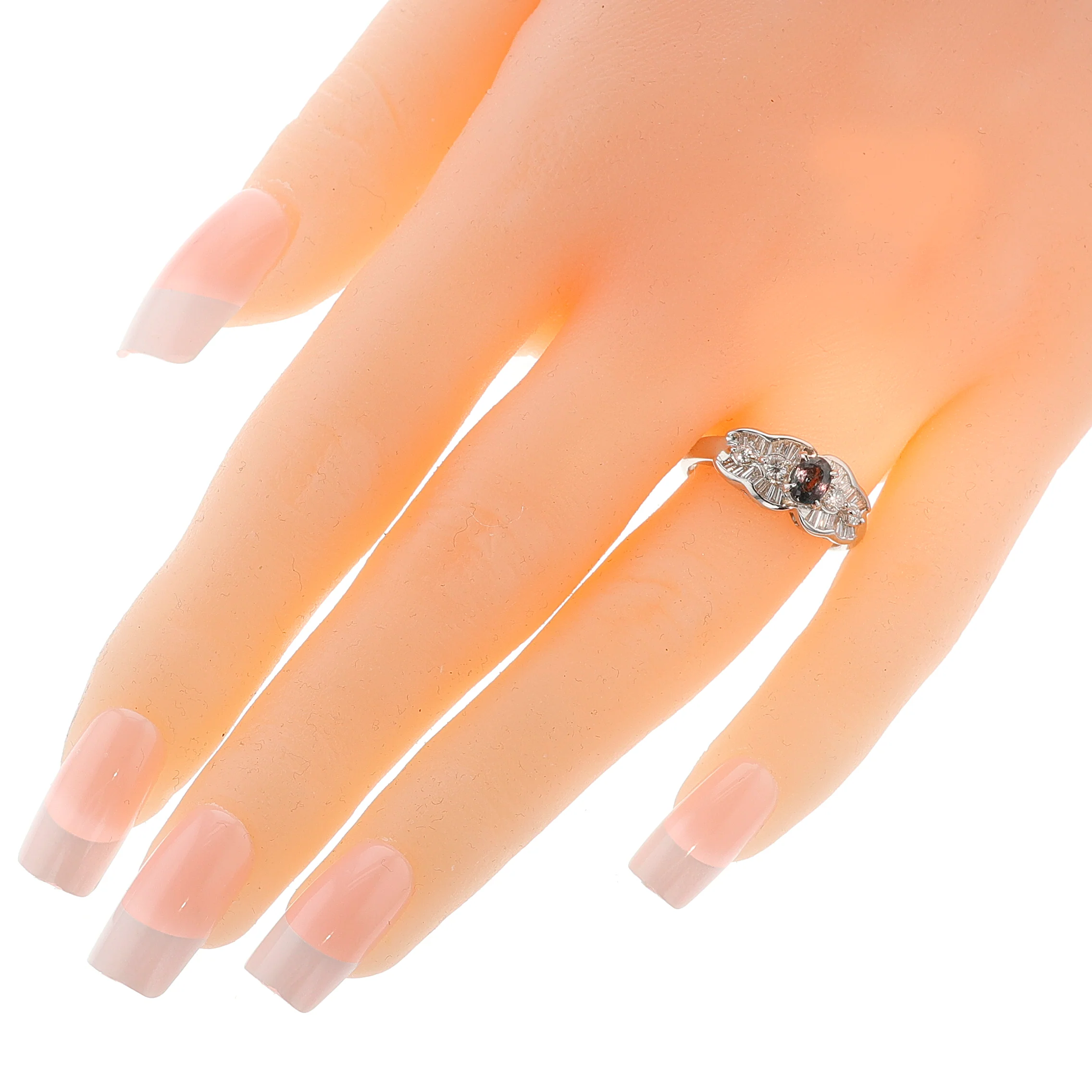 GIA Certified 0.58 ct. Brazilian Alexandrite Ring with Diamonds, Platinum