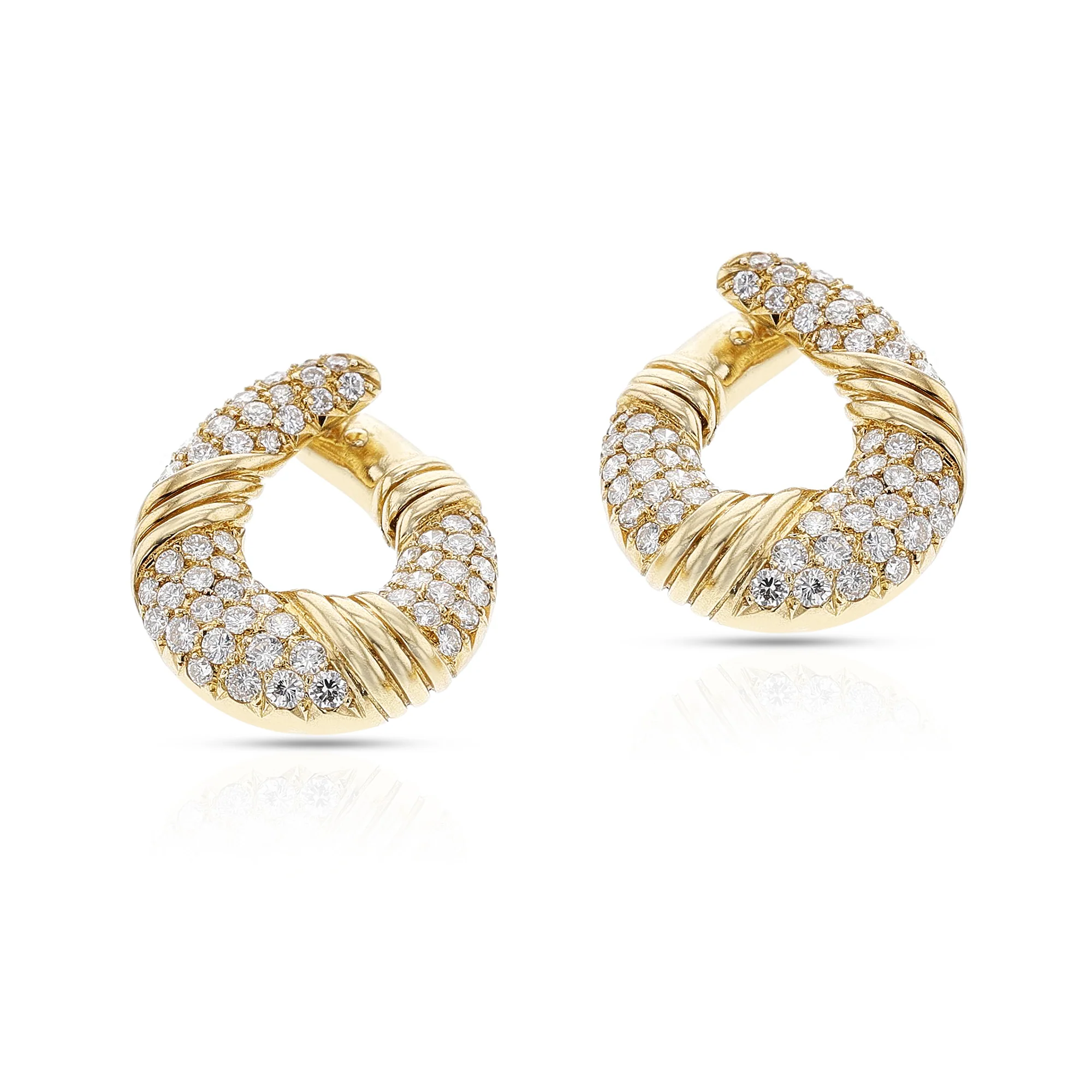 Van Cleef & Arpels Gold and Diamond Earrings, 18k