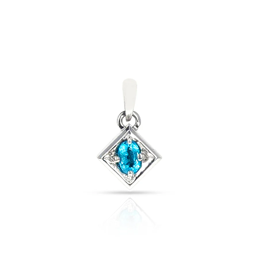 GIA Certified 0.29 ct. Brazilian Paraiba Tourmaline Pendant Necklace