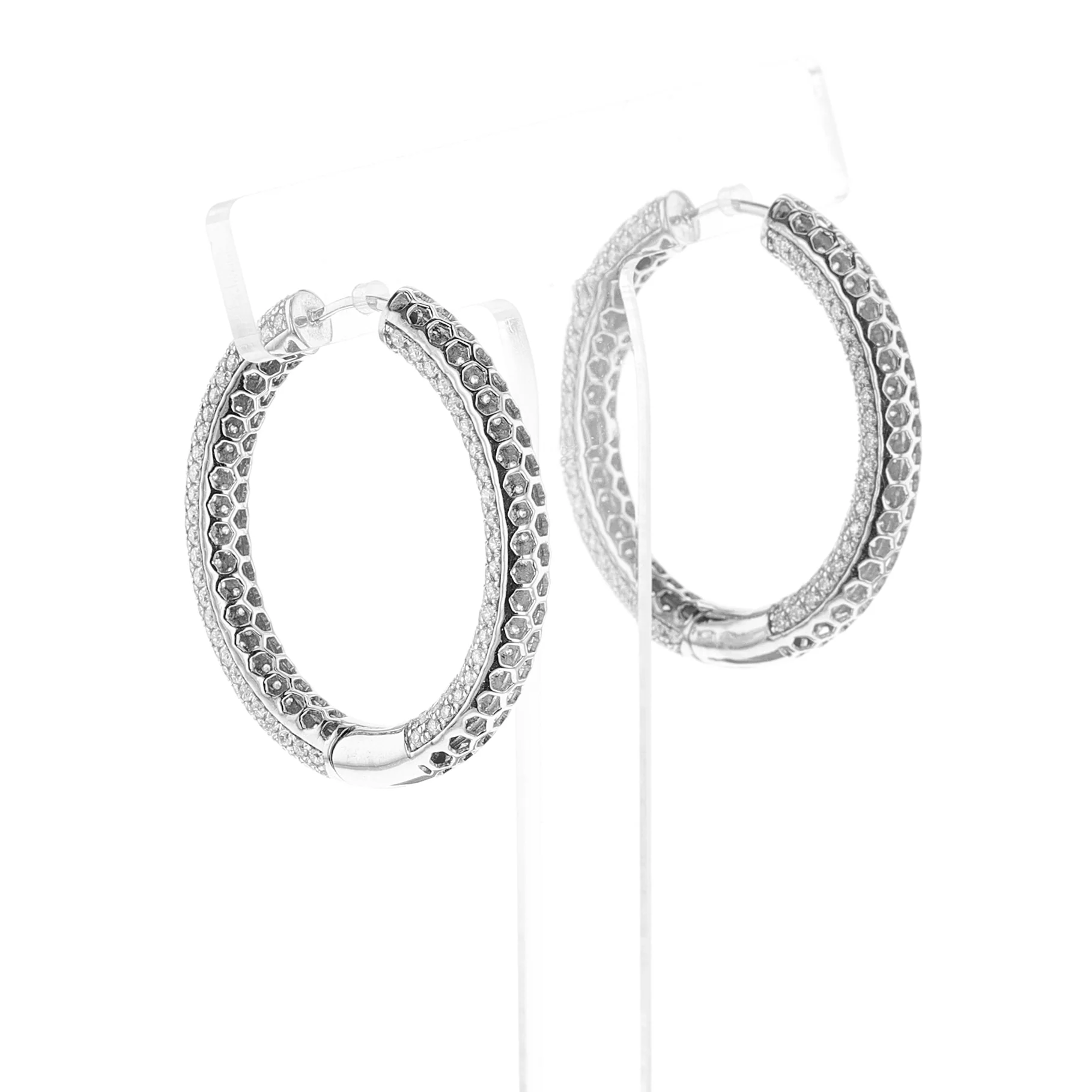 5.7 ct. Diamond Hoop Earrings, 18K