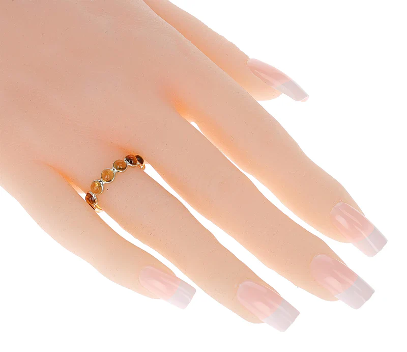 Round Cabochon Band, Yellow Gold