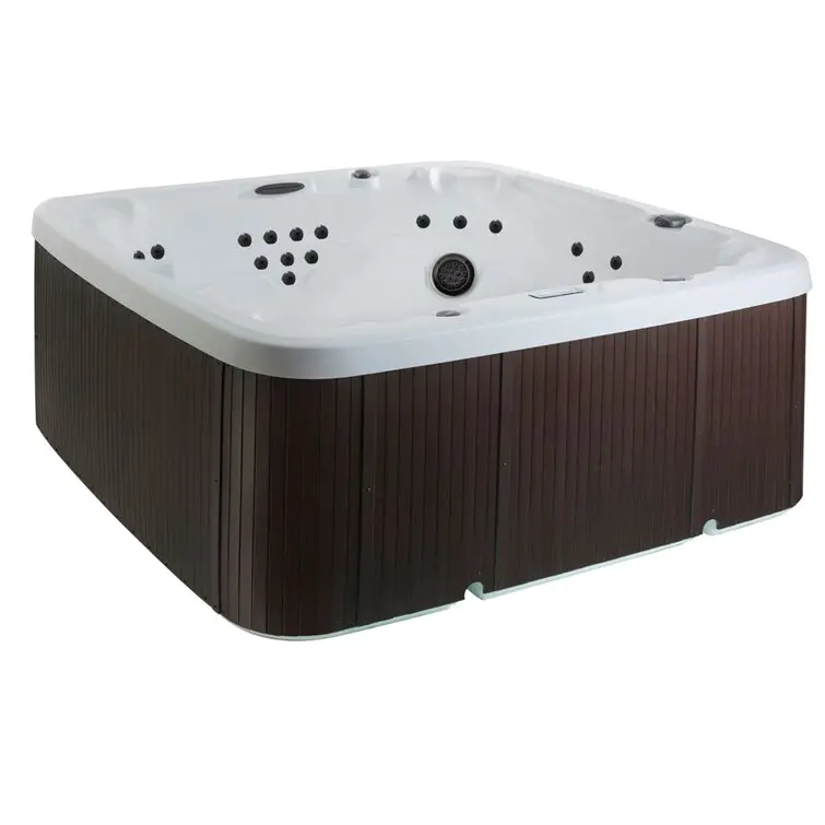 Lifesmart Spas 230 Volt 7 - Person 65 - Jet Square Hot Tub with Ozonator in Espresso