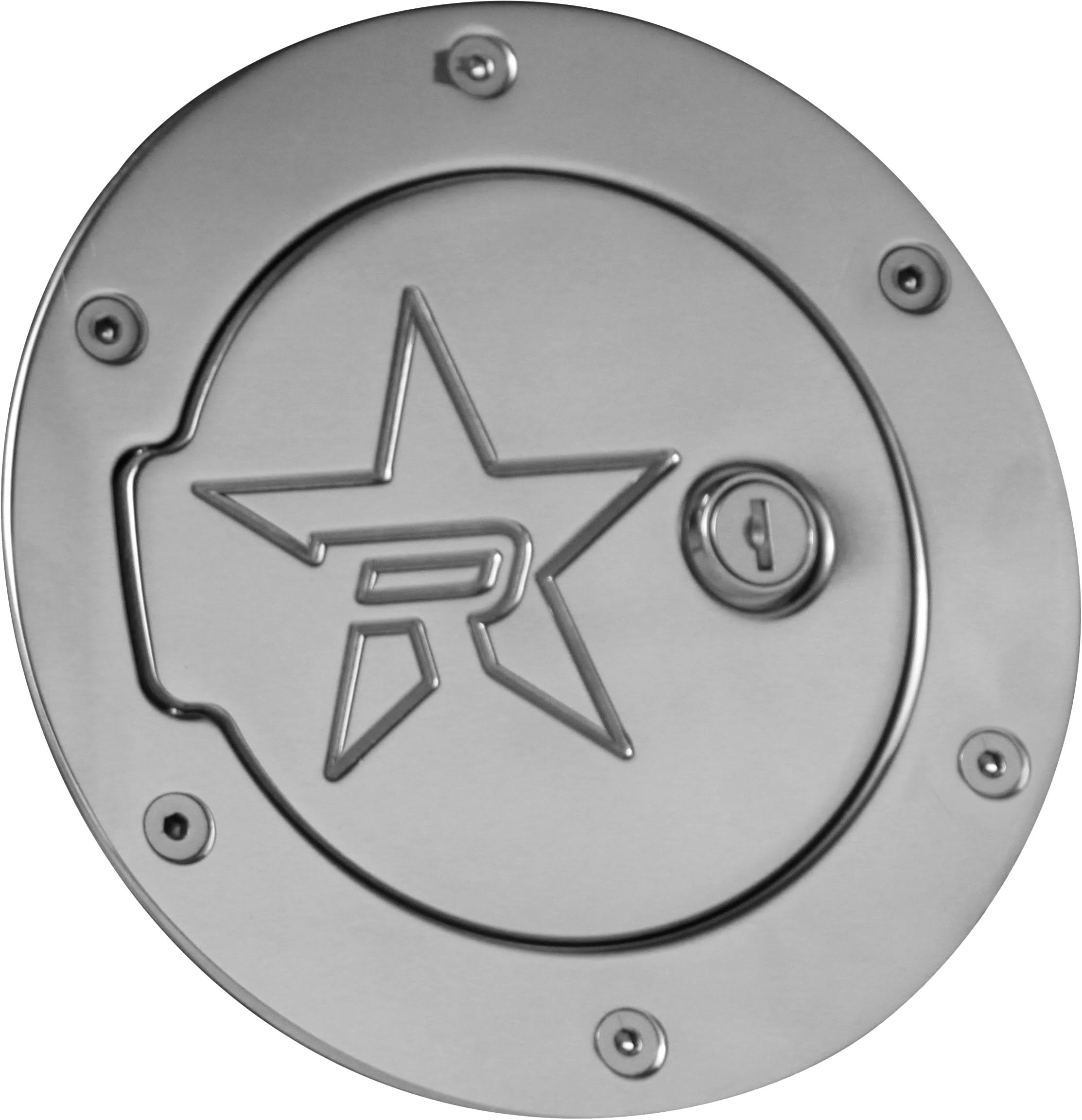 RBP RX2-Series Polished Locking Fuel Door, Durable Aluminum, Easy Install, Truck Accessory