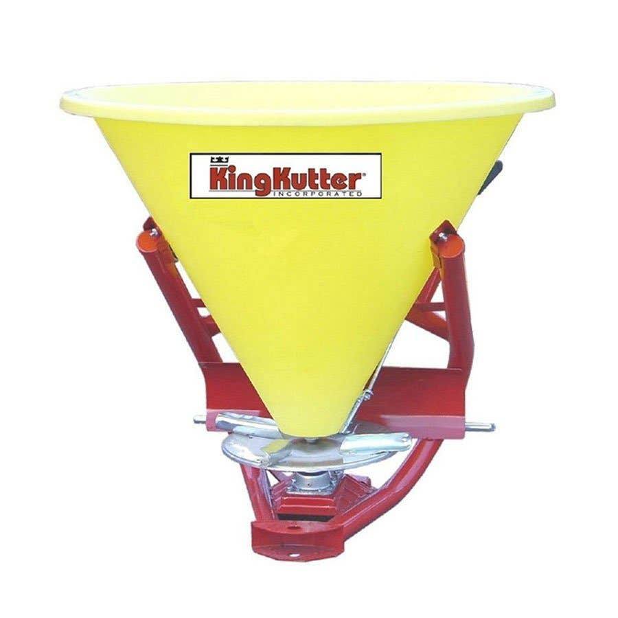 King Kutter Poly Fertilizer Broadcaster with Agitator & Seamless Hopper, Cat. 1 3-Point Hitch