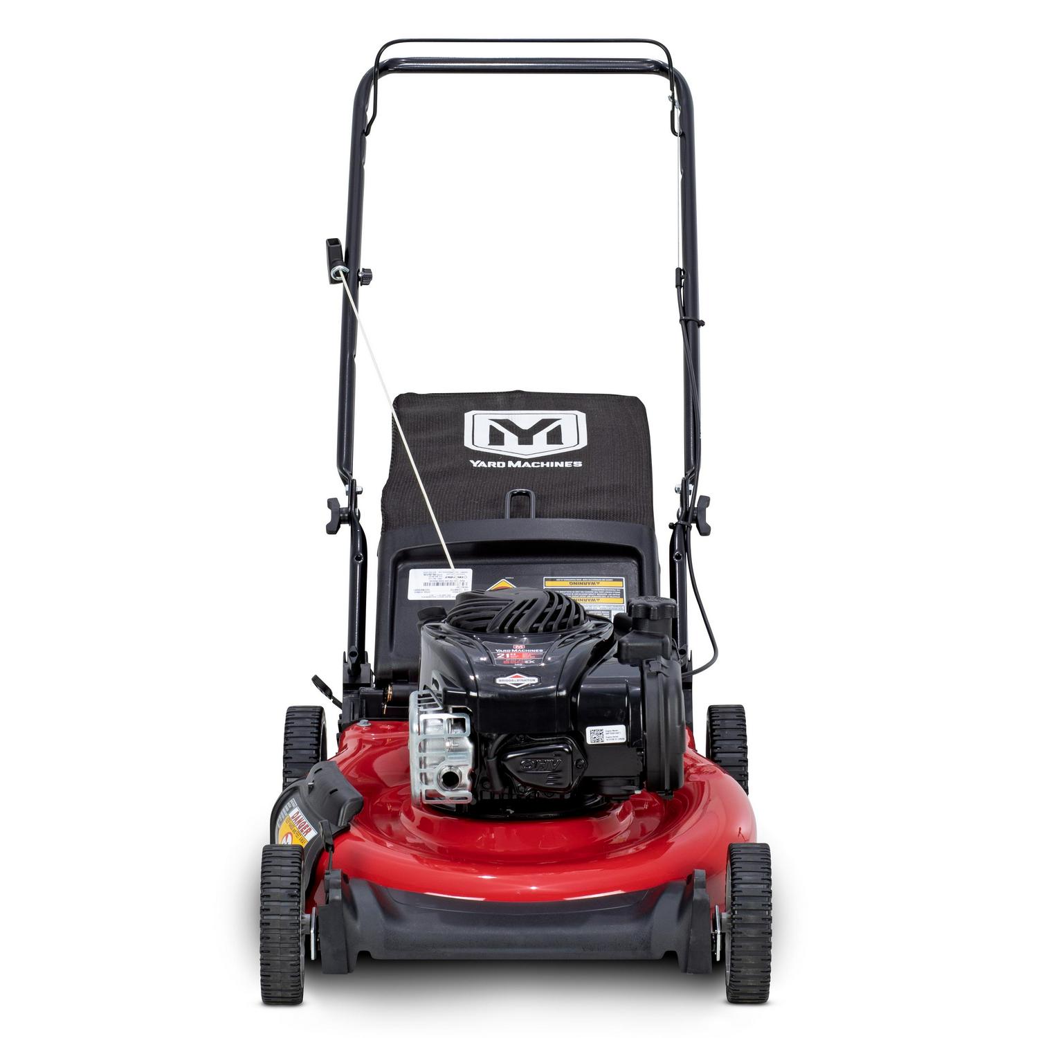 Yard Machines 21′′ Gas Push Lawn Mower, 140cc Briggs & Stratton Engine, Steel Deck, 3-in-1 Cutting