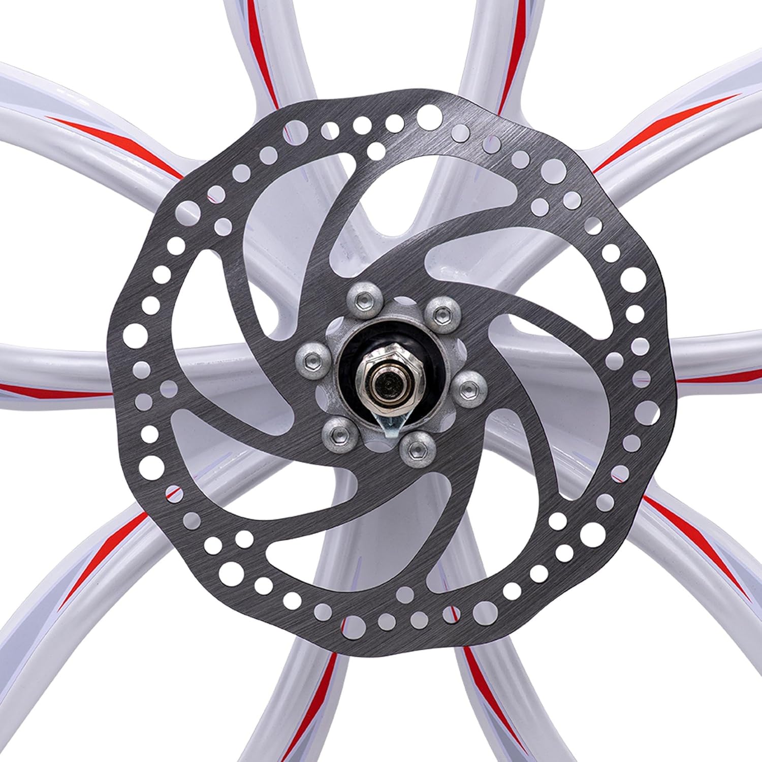 BBR Tuning 26′′ Heavy Duty 10-Spoke STAR Mag Wheel Set for Motorized Bikes, Disc Brake Compatible, Durable & Stylish Design
