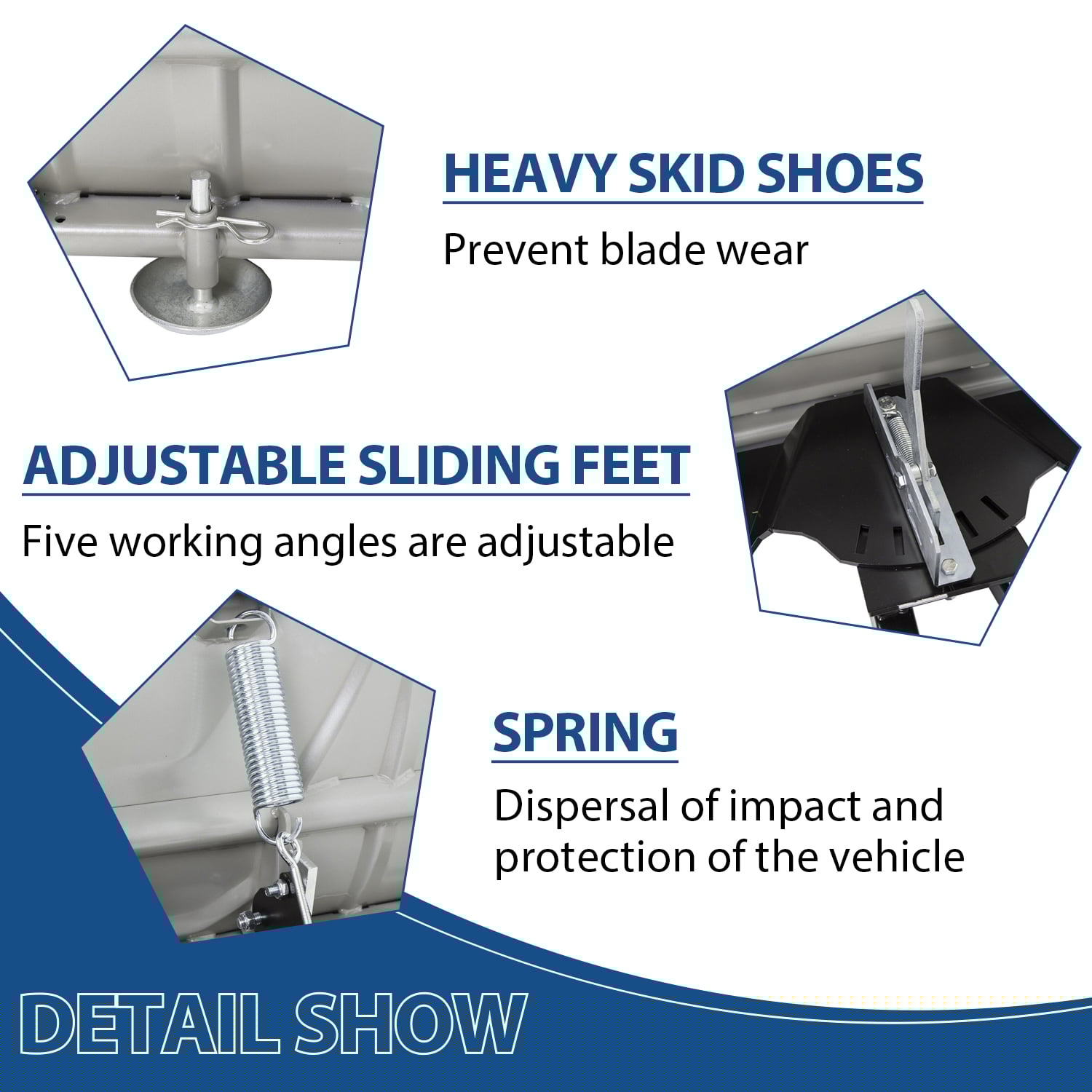 Kojem Universal Snow Plow Kit 48′′ Steel Blade for ATV Honda Kawasaki Polaris Yamaha