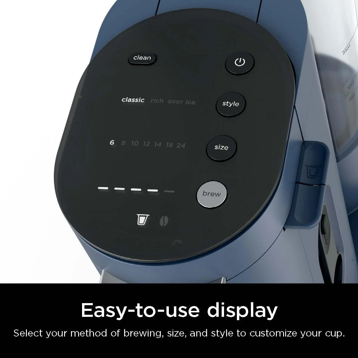 Ninja Pods & Grounds Single-Serve Coffee Maker, K-Cup Pod Compatible, Brews Grounds, Compact Design, 56-oz. Reservoir, 6-oz. Cup to 24-oz. Travel Mug Brew Sizes, Iced Coffee Maker, Stone, PB041ST