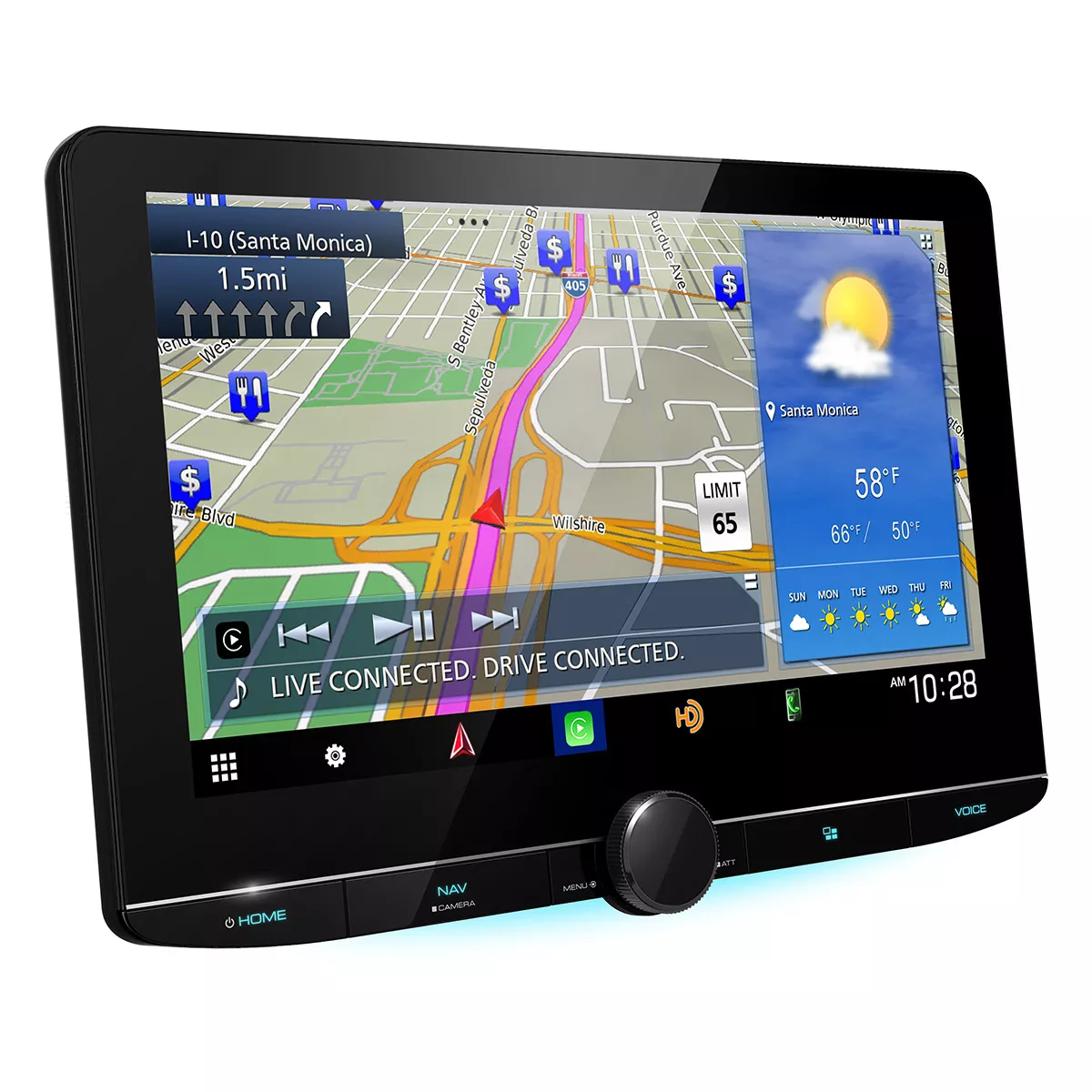 Kenwood eXcelon DNR1007XR 10.1′′ HD Navigation Car Stereo with Bluetooth & Wi-Fi