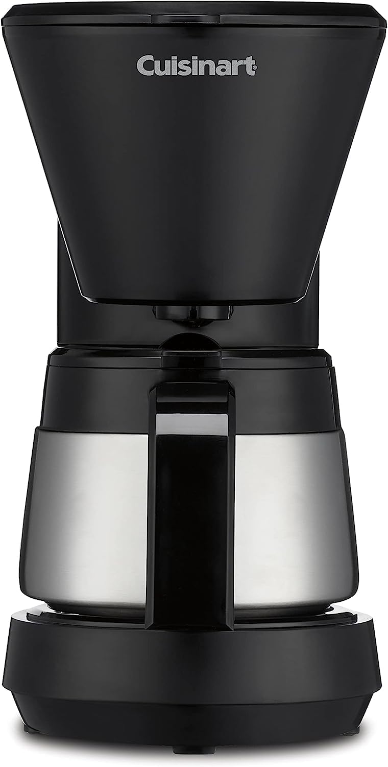 Cuisinart 5-Cup Coffeemaker with Stainless Steel Carafe, Compact Design, Brew Pause Feature