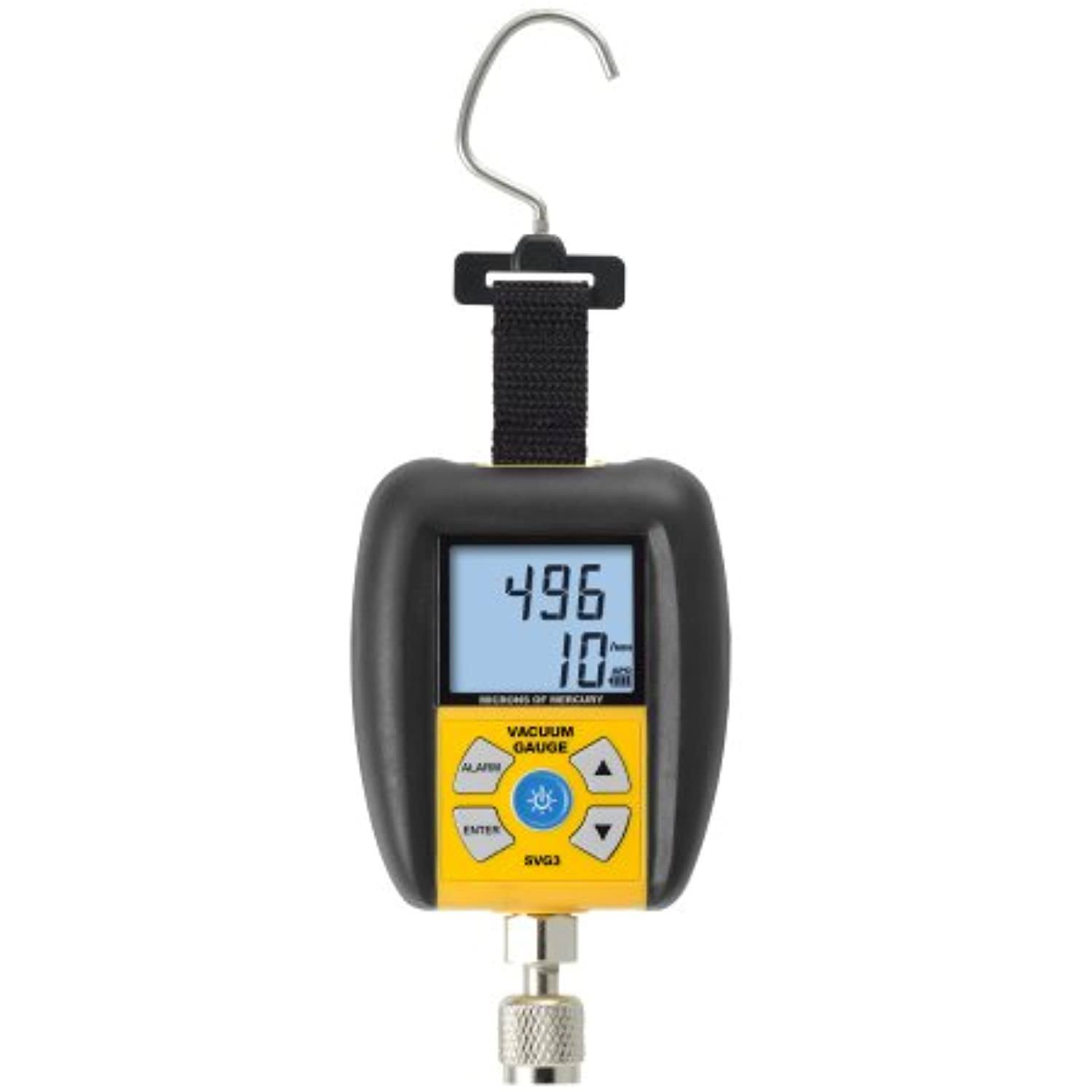 Fieldpiece SVG3 Digital Micron Vacuum Gauge – Large Dual Display, Alarms & Timer, Durable for HVACR