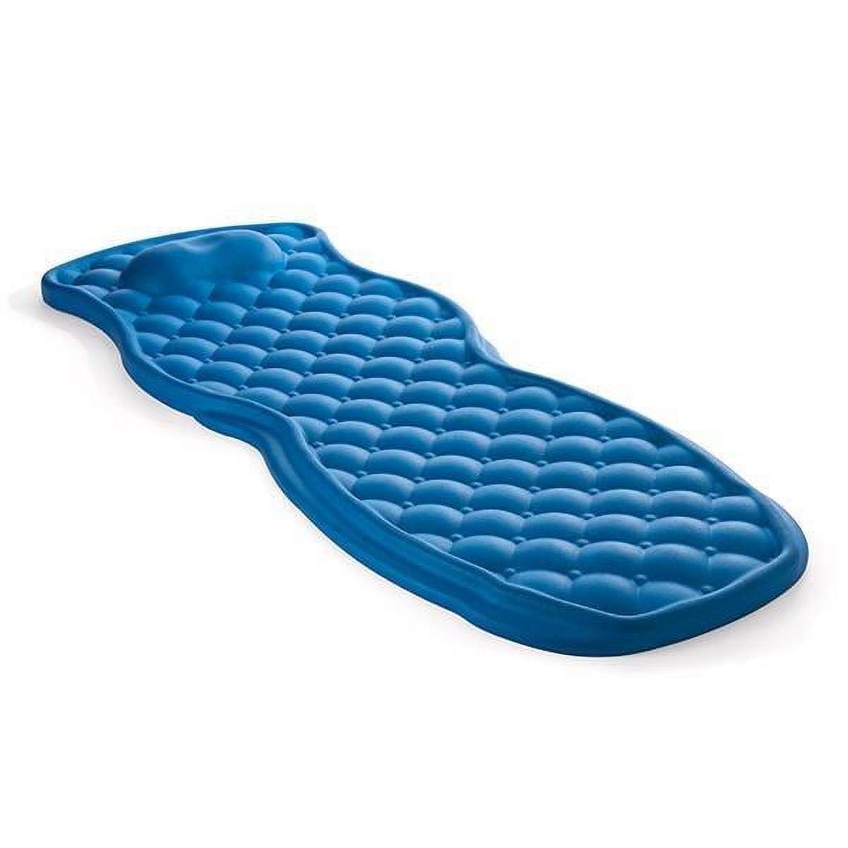 SwimWays Blue Monterey Foam Vinyl Lounger with Headrest, UV Resistant, Aqua Cell Material