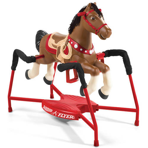 Radio Flyer Blaze Interactive Spring Horse Ride-On Toy with Sounds & Accessories, Ages 2-6, 60 lbs Capacity