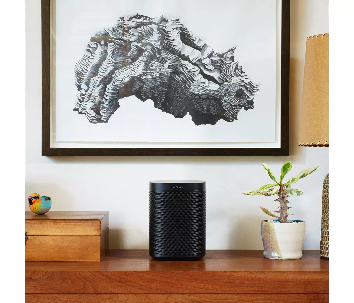 Sonos One Gen 2 Voice-Controlled Wireless Smart Speaker with Alexa & Google Assistant, Black/White