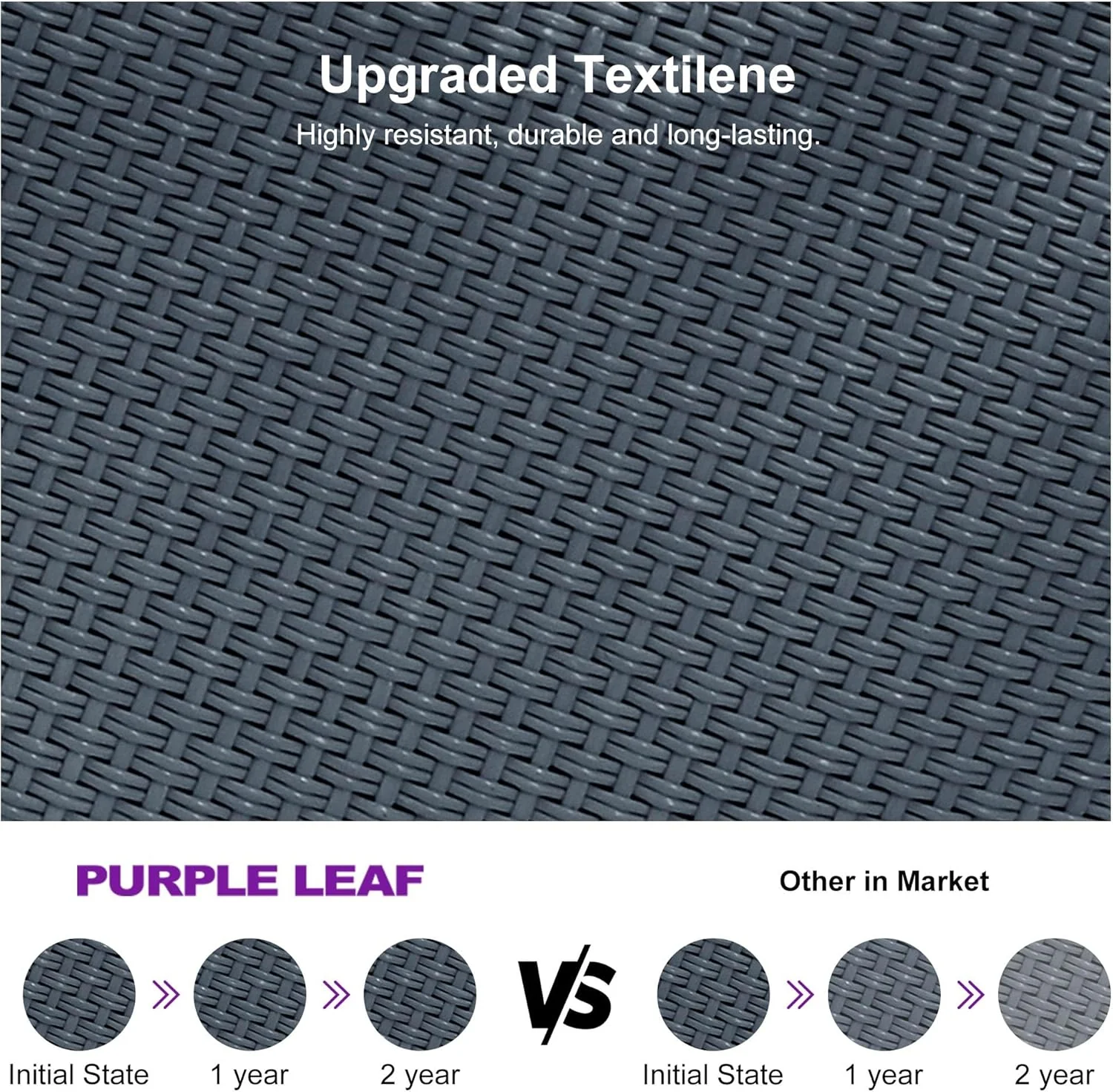 PURPLE LEAF Patio Tanning Lounge Chair Set with Face Down Hole Outdoor Aluminum Adjustable Reclining Chairs Wheels Pillows and Table for Poolside Beach Sunbathing Lounger, Beige