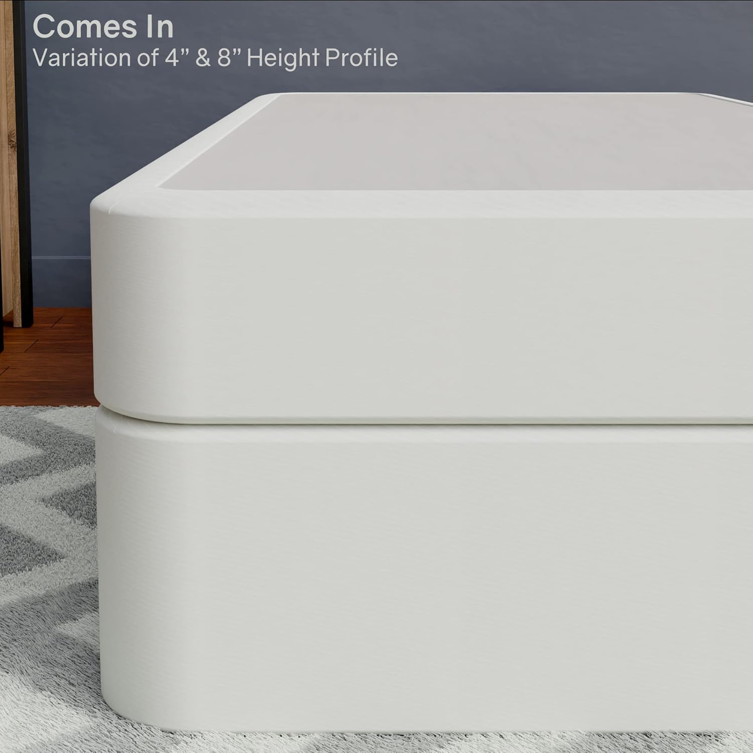 Hollywood Queen Box Spring/Foundation – Wood Split, Low Profile, Beige, Durable & Compliant