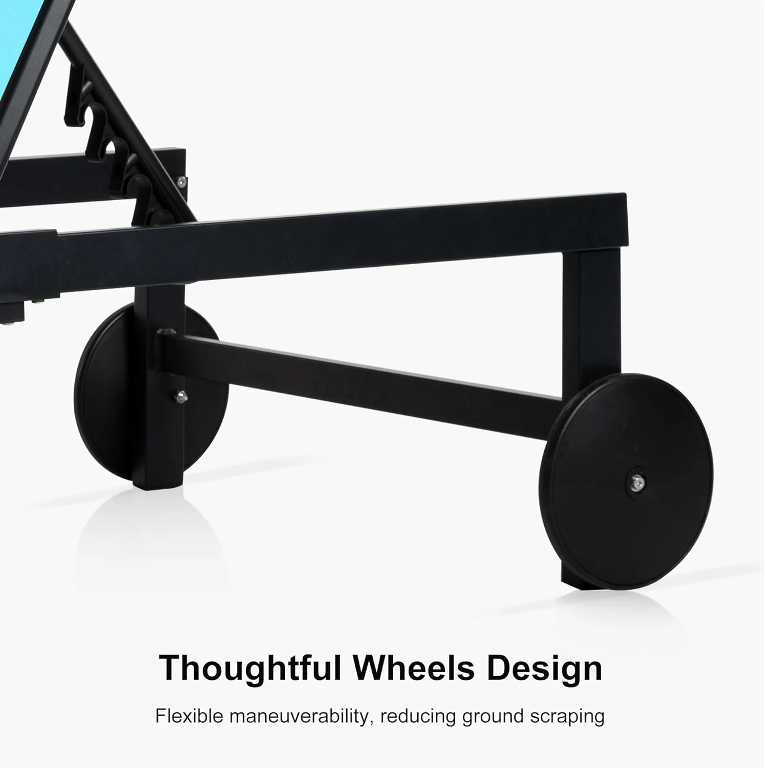 PURPLE LEAF Patio Tanning Lounge Chair Set with Face Down Hole Outdoor Aluminum Adjustable Reclining Chairs Wheels Pillows and Table for Poolside Beach Sunbathing Lounger, Beige