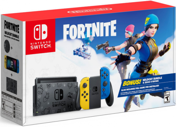 Nintendo Switch Console – Fortnite Wildcat Bundle, Exclusive Joy-Cons, Themed Dock, Includes Wildcat Outfit & 2000 V-Bucks