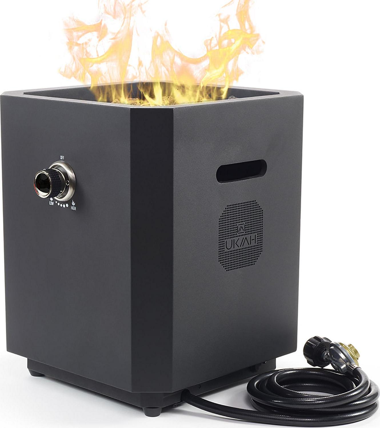 Ukiah Note Portable Propane Fire Pit with Beat to Music Tech & Bluetooth Audio System