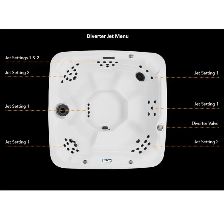 Lifesmart Spas 230 Volt 7 - Person 65 - Jet Square Hot Tub with Ozonator in Espresso