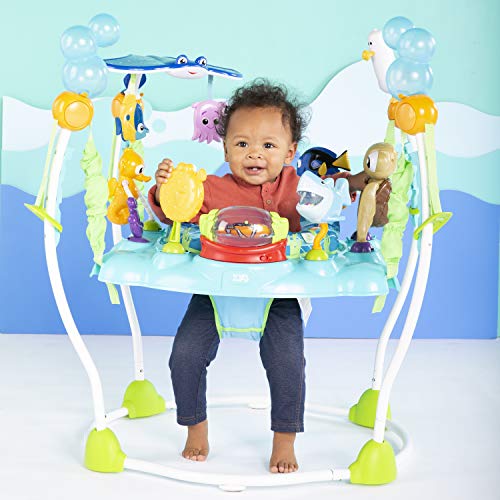 Bright Starts Disney Baby Finding Nemo Activity Center Jumper with Interactive Toys, 360° Seat, Adjustable Positions