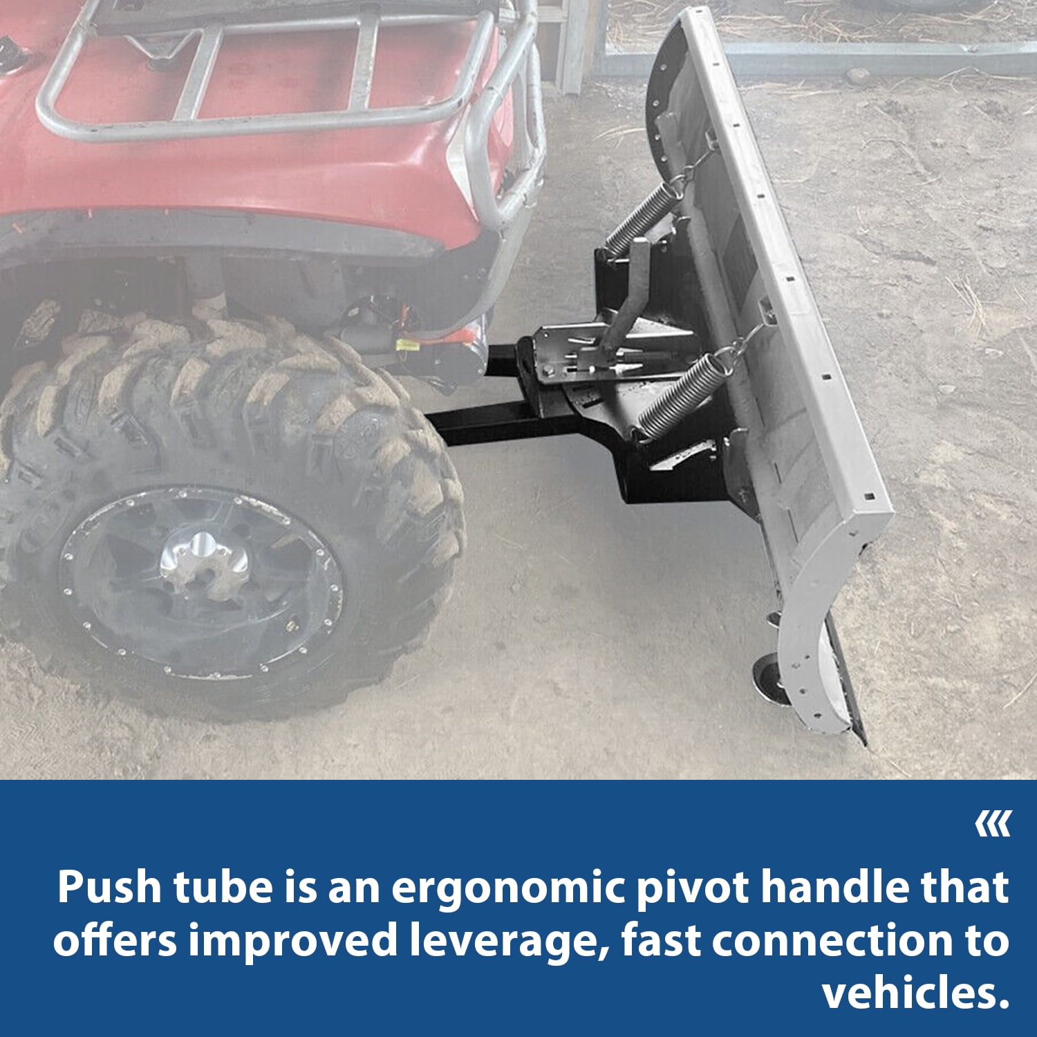 Kojem Universal Snow Plow Kit 48′′ Steel Blade for ATV Honda Kawasaki Polaris Yamaha