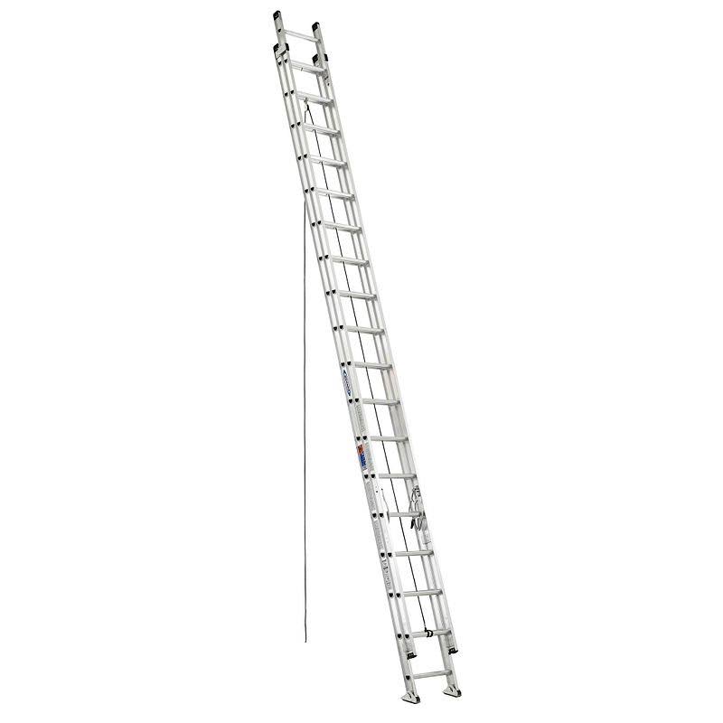Werner D1536-2 Aluminum Extension Ladder 36 ft, 300 lb Capacity, Heavy-Duty I-Beam Rails