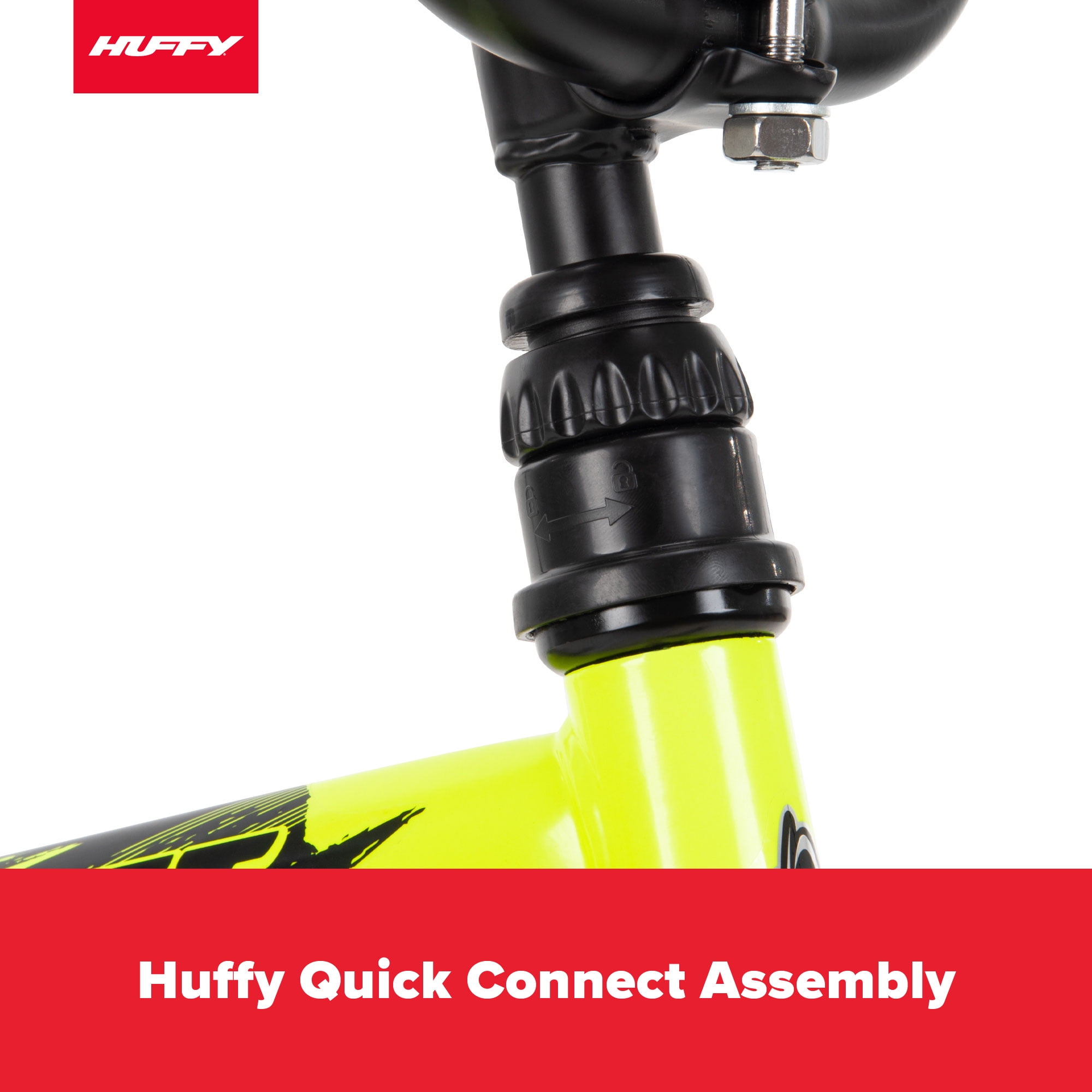 Huffy Rock It 18′′ Kids Bicycle, Neon Yellow, Single-Speed, Training Wheels, Ages 5+, Steel Frame